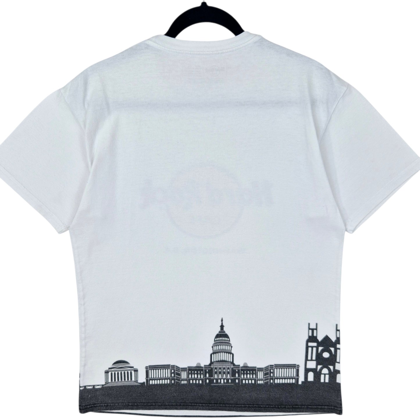 Hard Rock Cafe Washington DC White Cotton Tee Shirt Size L
