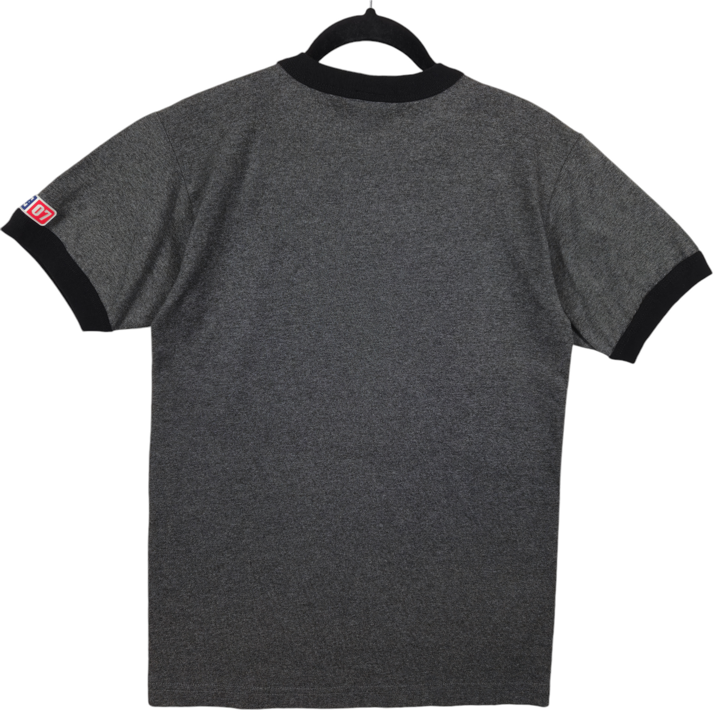 Vintage DC Shoes USA Grey Felt Textured Cotton Tee Shirt Size S