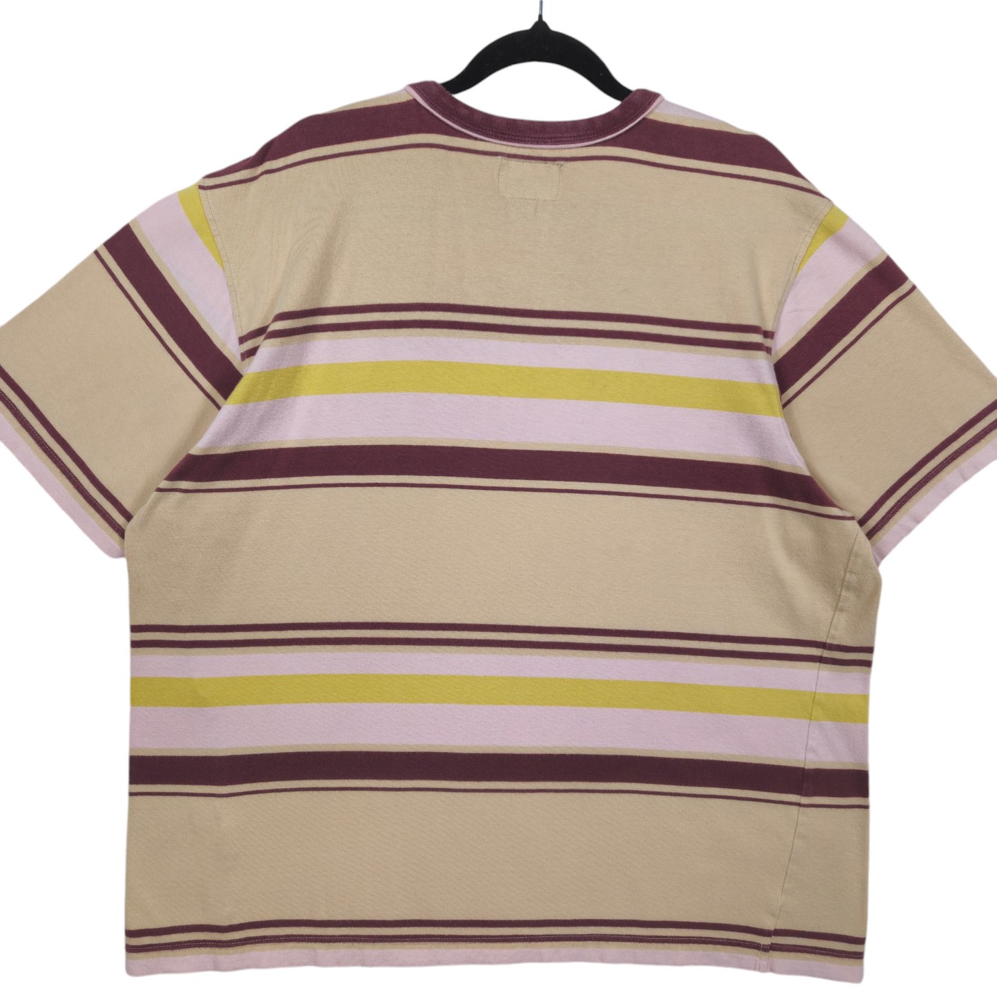 Stussy Brown Striped Cotton Tee Shirt Size L