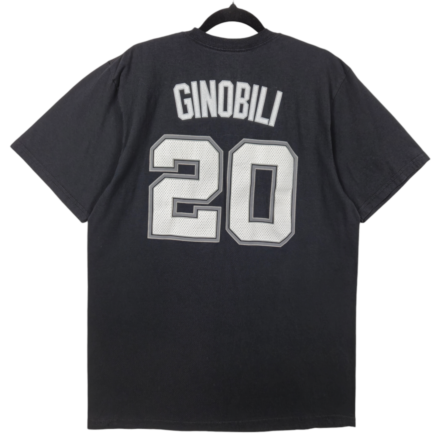 Adidas NBA Los Spurs Ginobli 20 Black Cotton Tee Shirt Size L