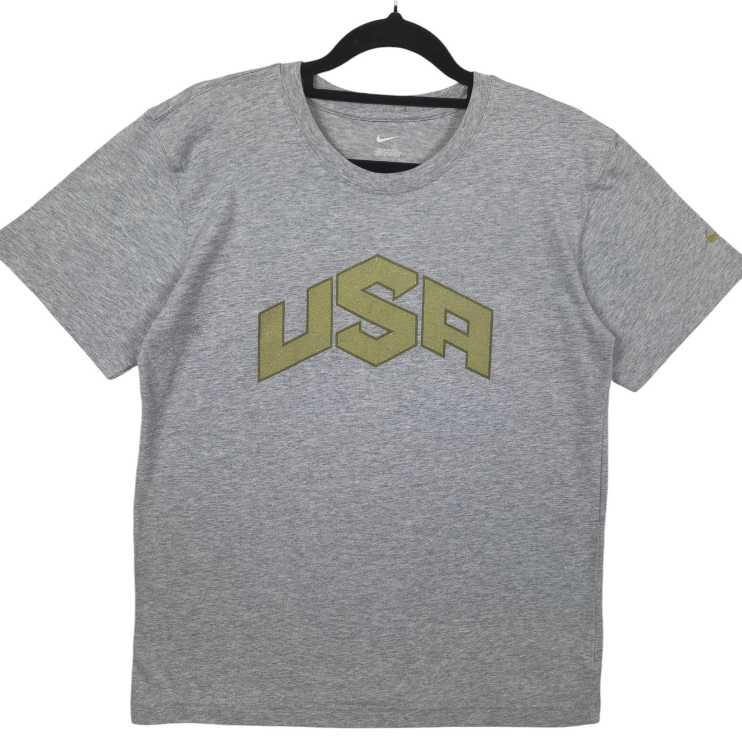 Nike 2000's Womens Grey USA Cotton Tee Shirt Size L