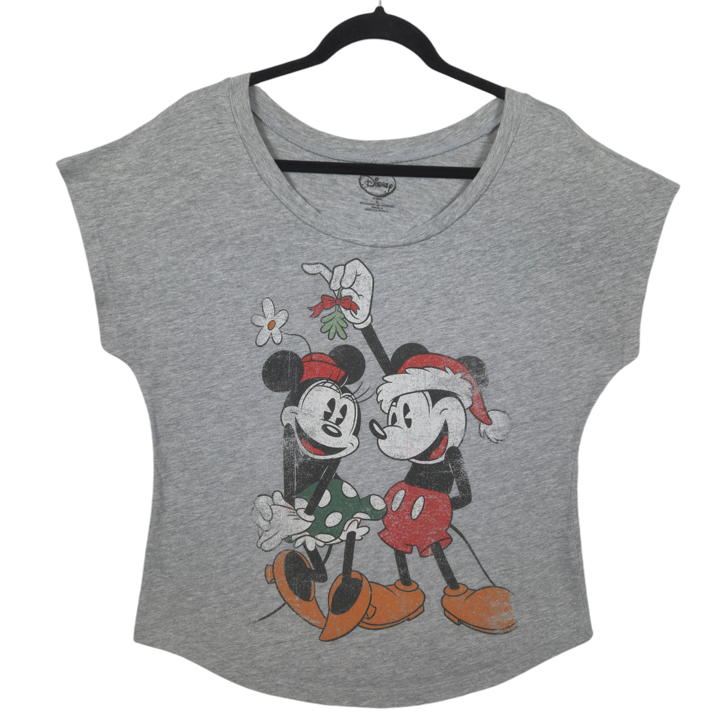 Disney Womens Grey Cotton Tee Shirt Size XL