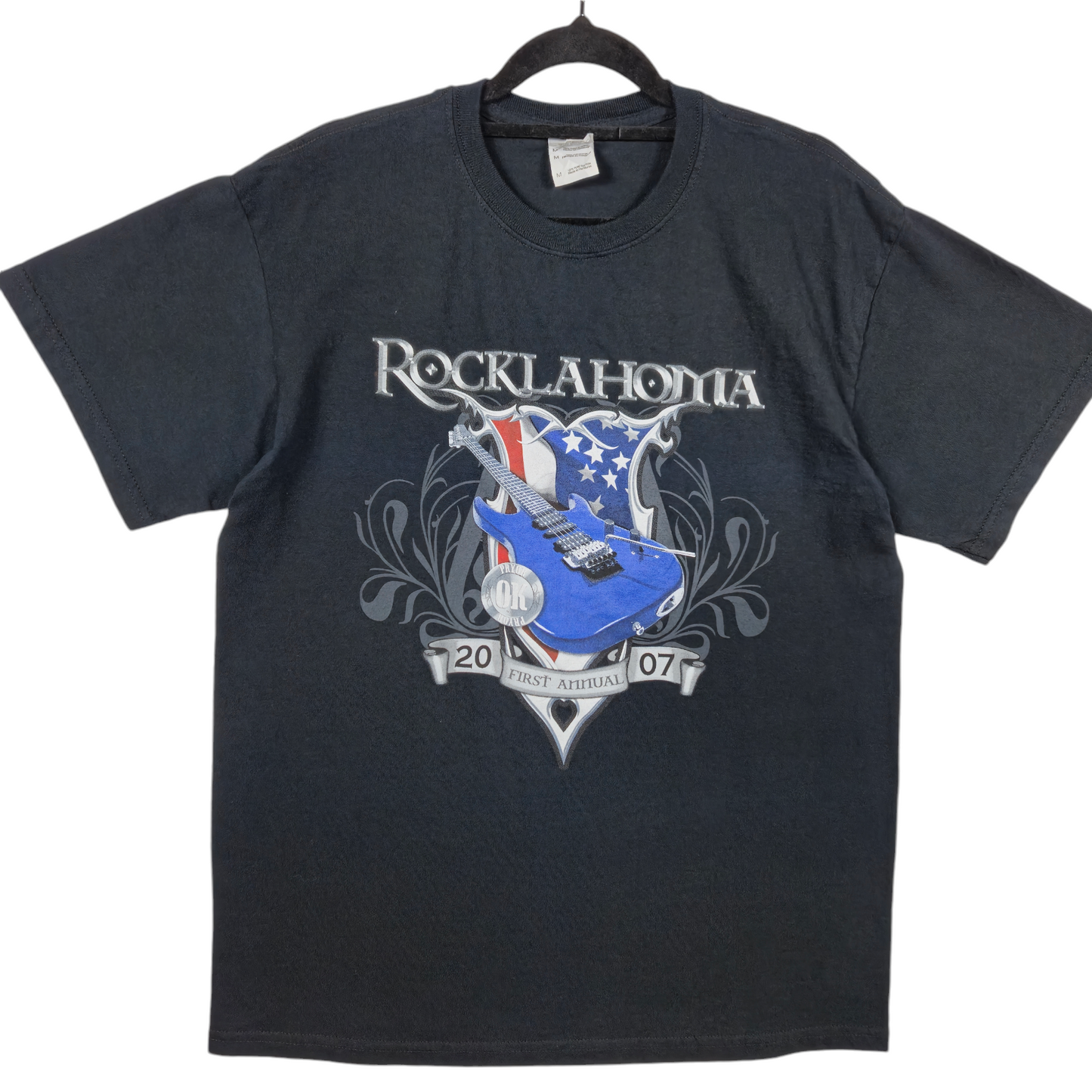 First Annual Rocklahoma 2007 Black Cotton Tee Shirt Size M