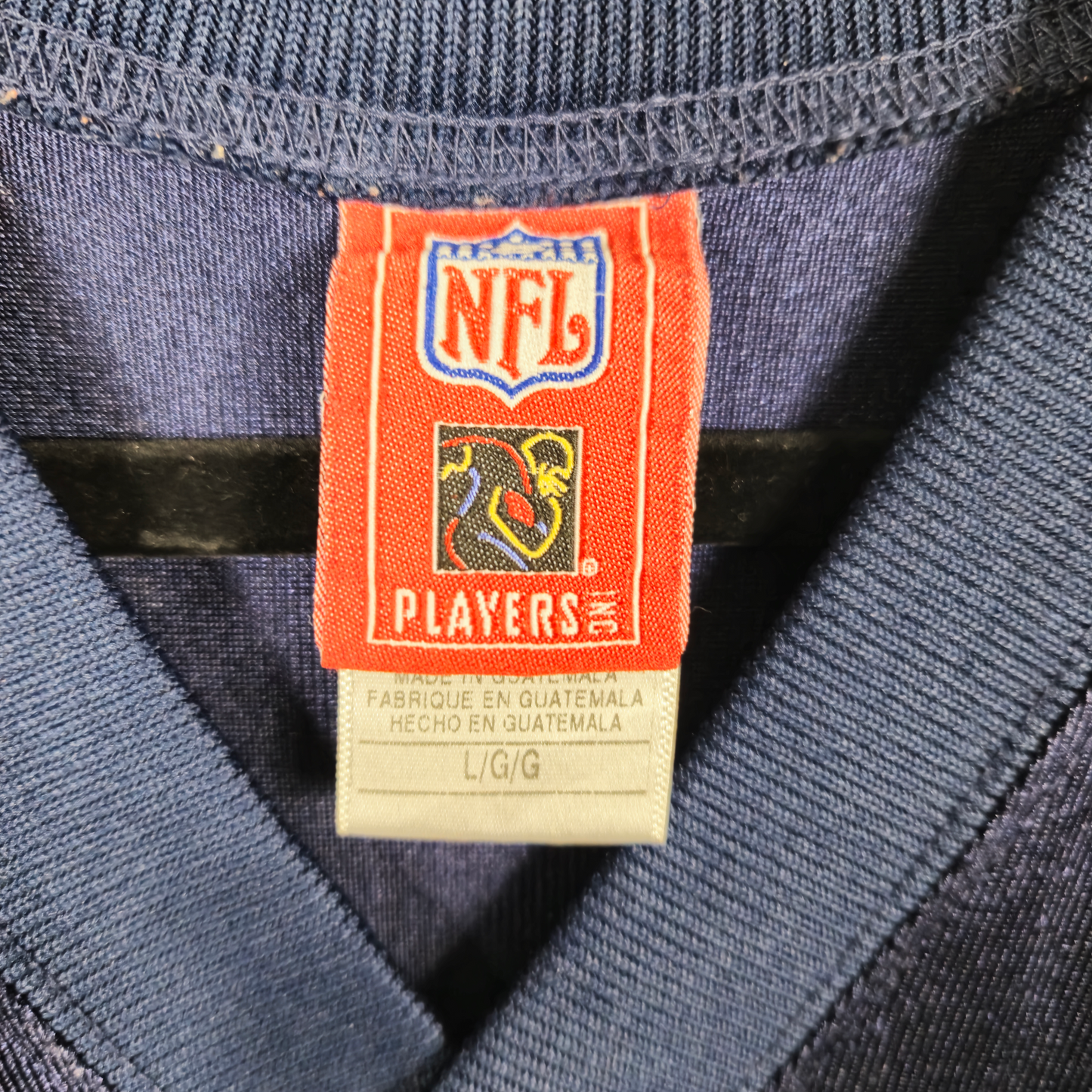Vintage NFL 90's New England Patriots Dark Blue Richard Seymour 93 Team Jersey Size L