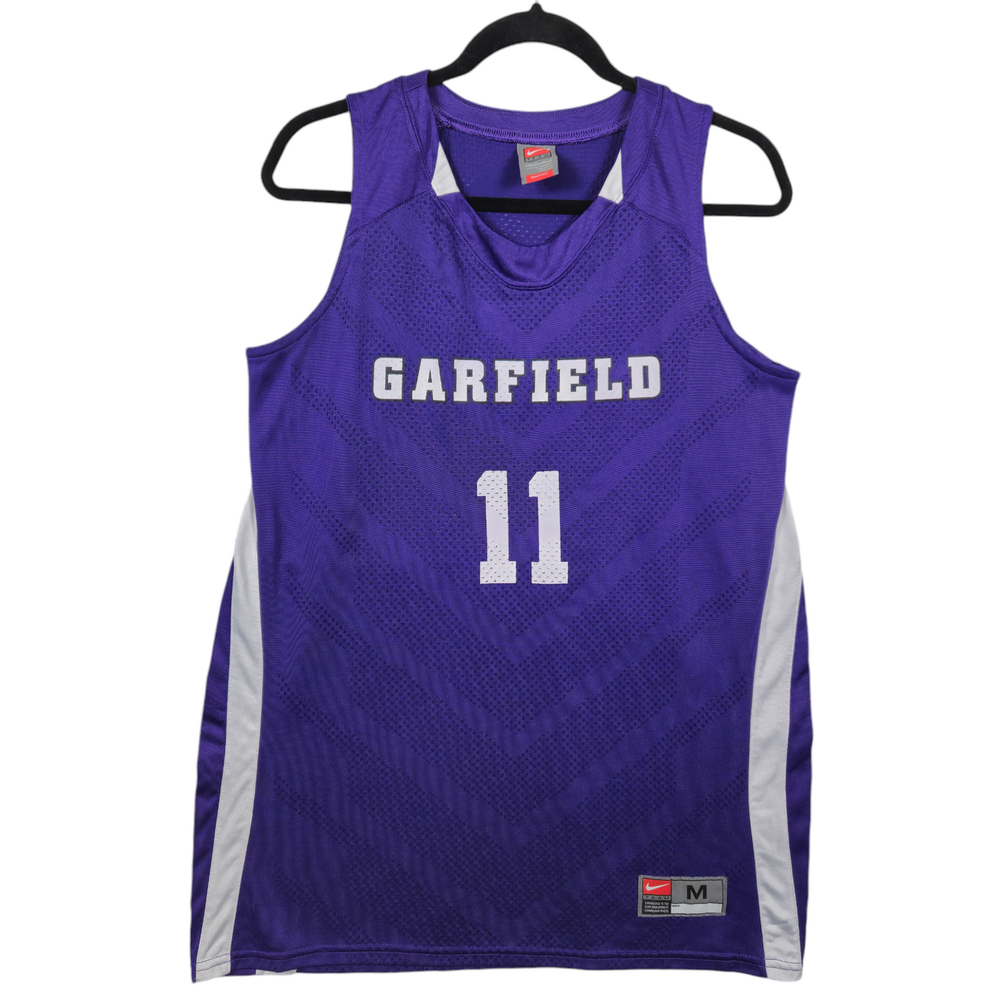 Vintage Nike Team 2000's Womens Purple Garfield Basketball Team Jersey Size M