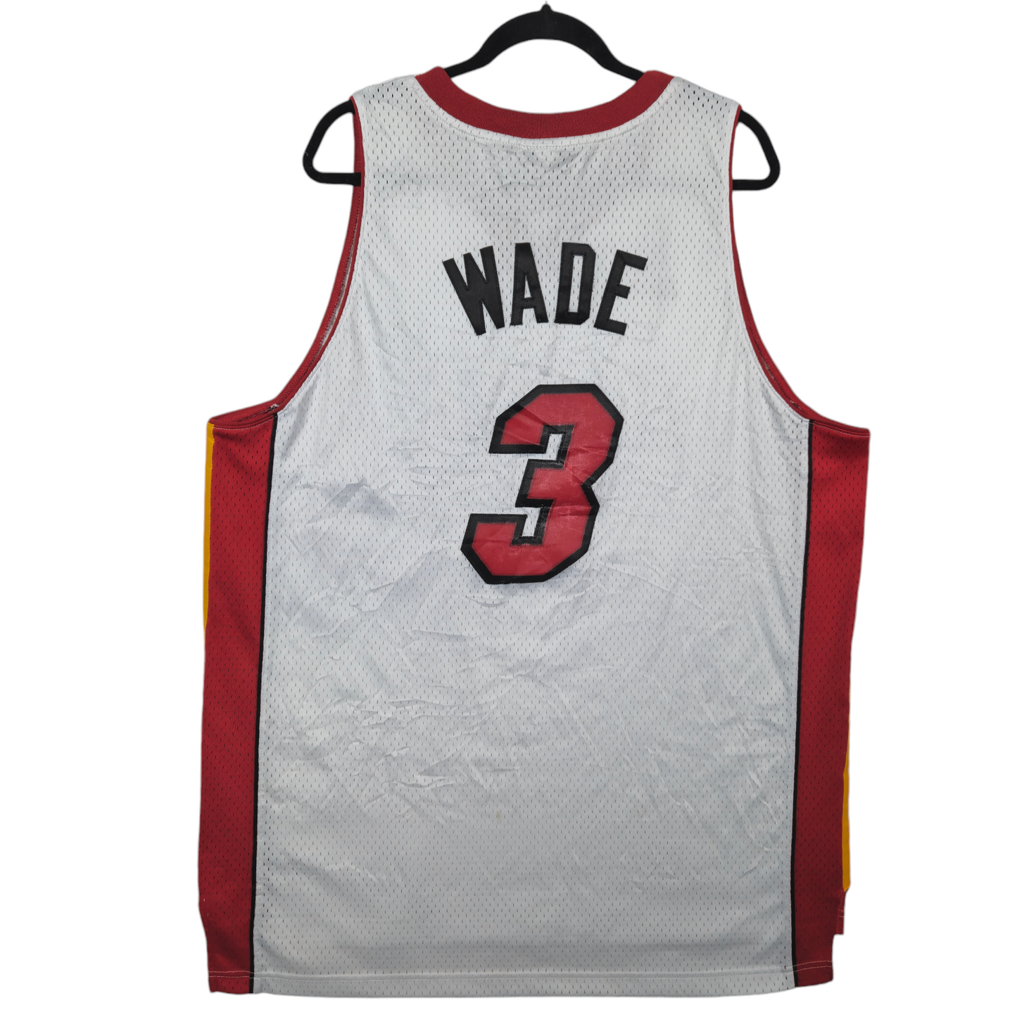 Vintage Reebok Miami Heat White & Red D Wade Team Jersey Size XL