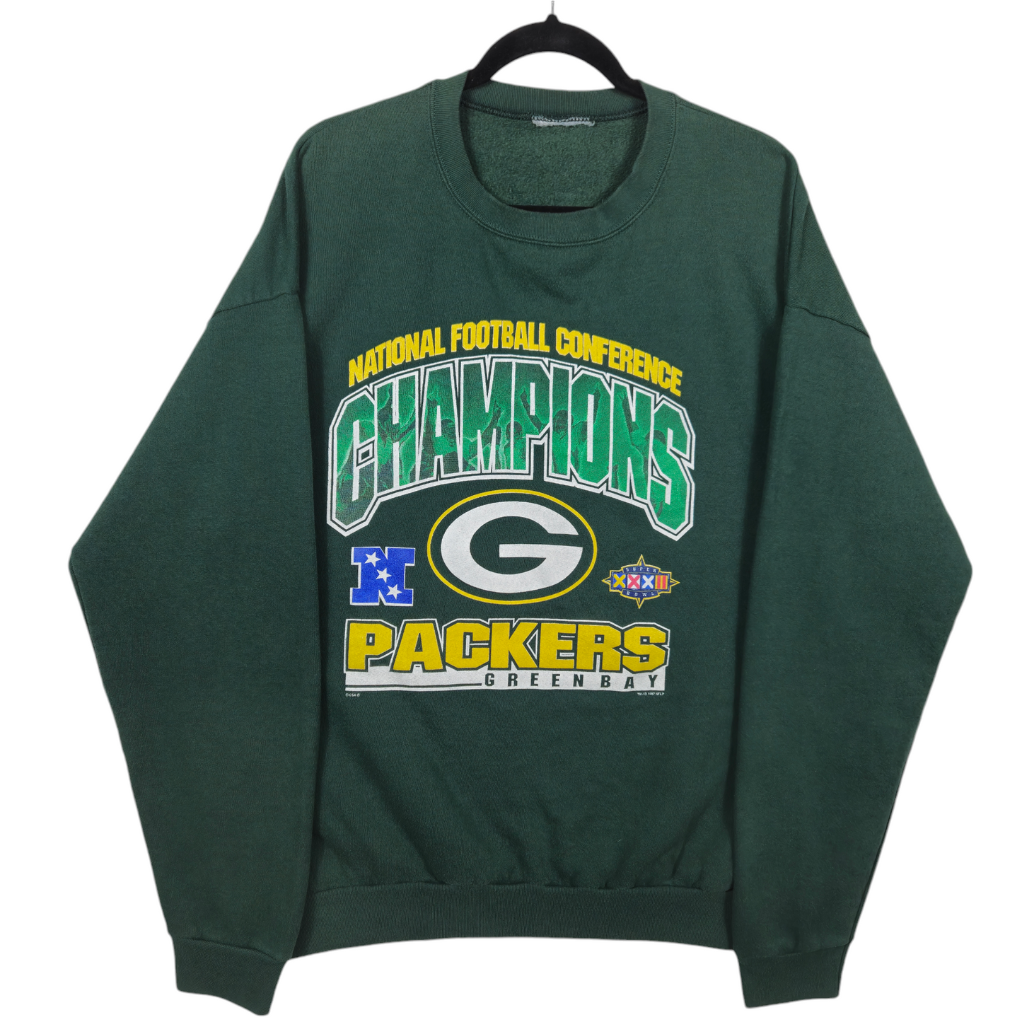 Vintage Green Bay Packers 1997 NFC Champions Crewneck Sweater Size L