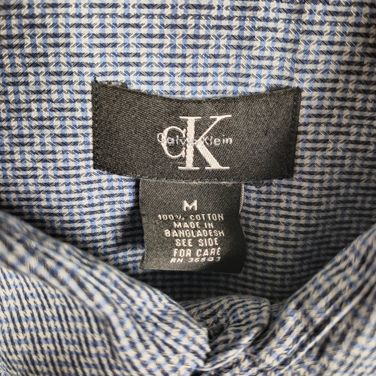 Vintage Calvin Klein 2000's Blue Dress Shirt Size M