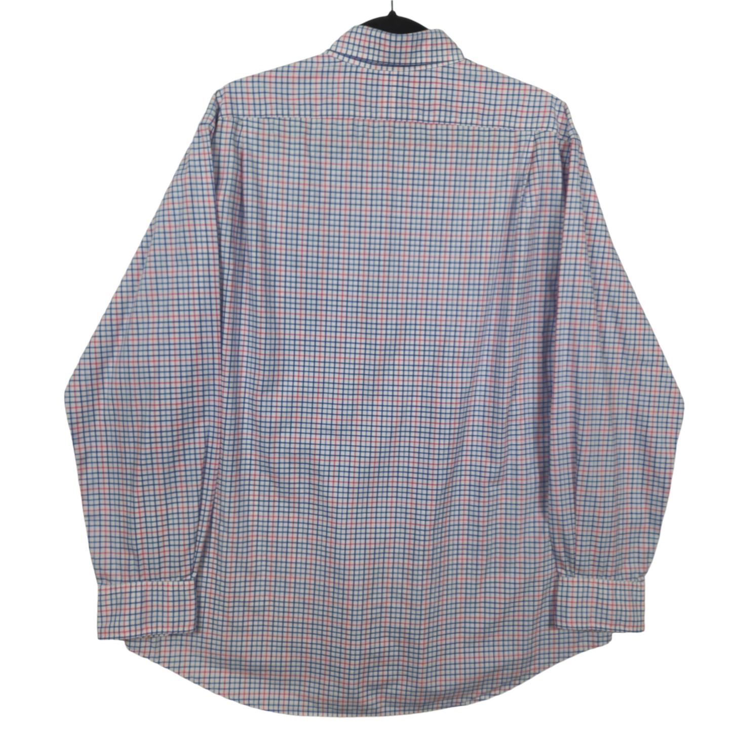 Polo Ralph Lauren White Blue & Pink Checkered Stretch Cotton Dress Shirt Size XL