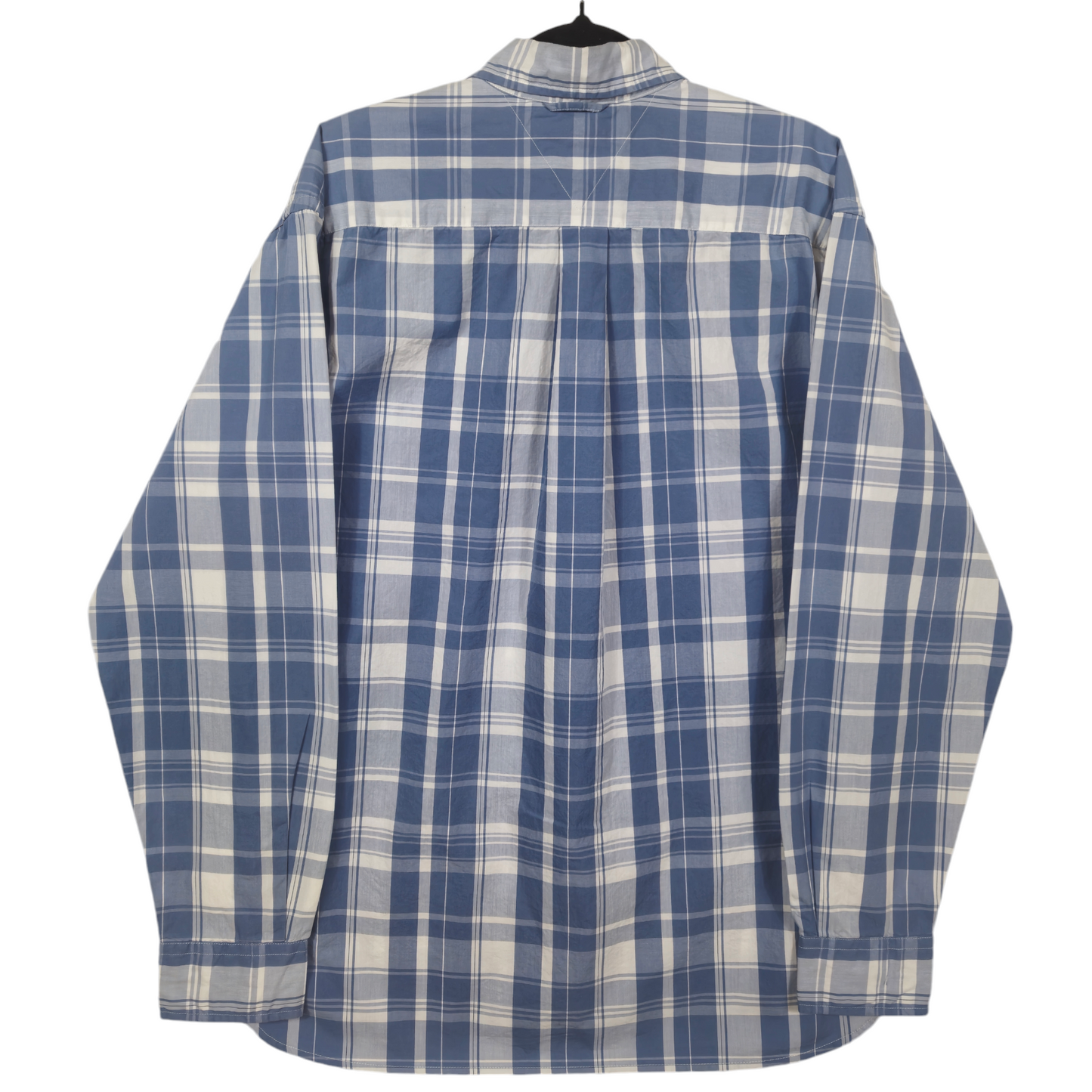 Tommy Hilfiger Blue & White Checkered Dress Shirt Size M