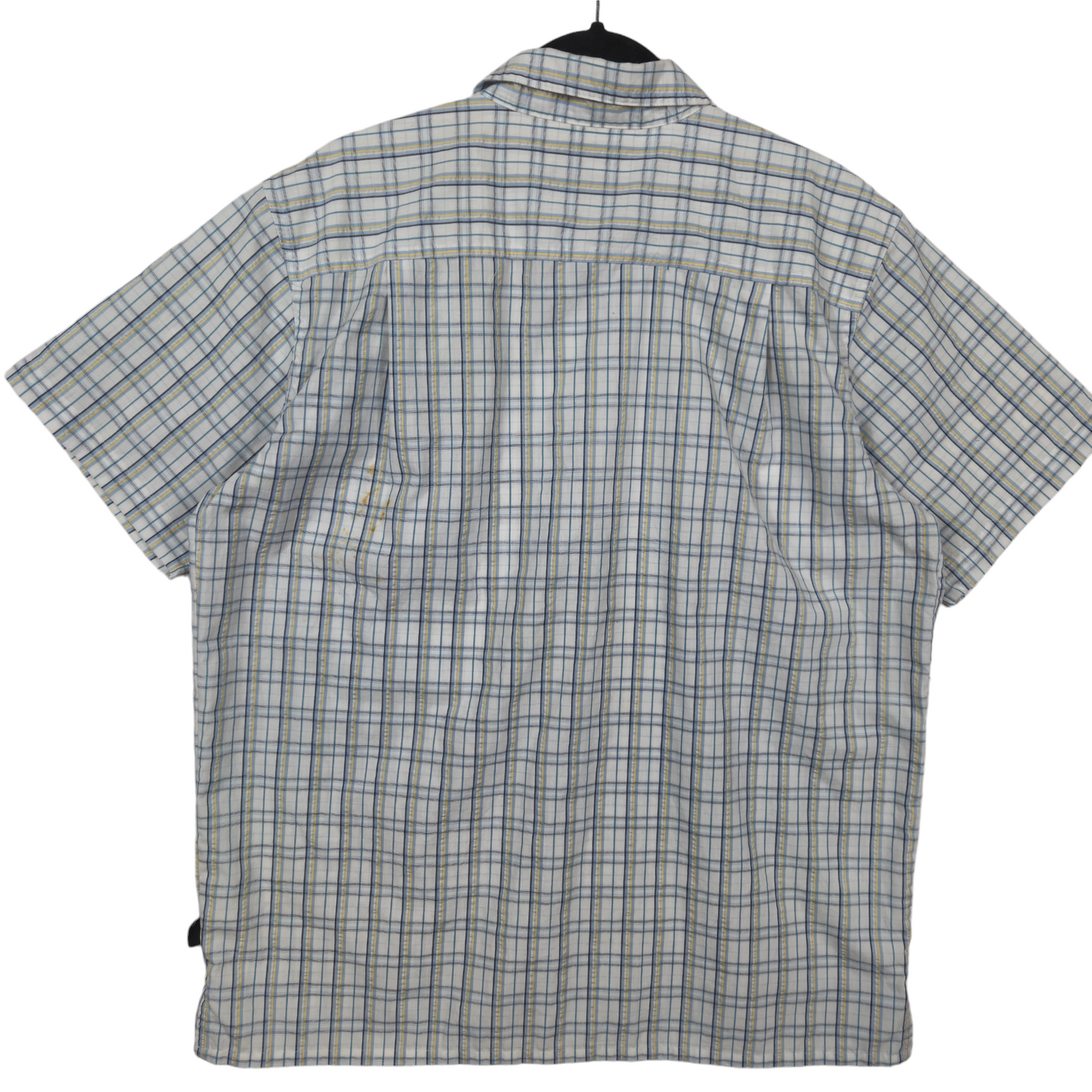 Patagonia White Checkered Short Sleeve Button Shirt Size L