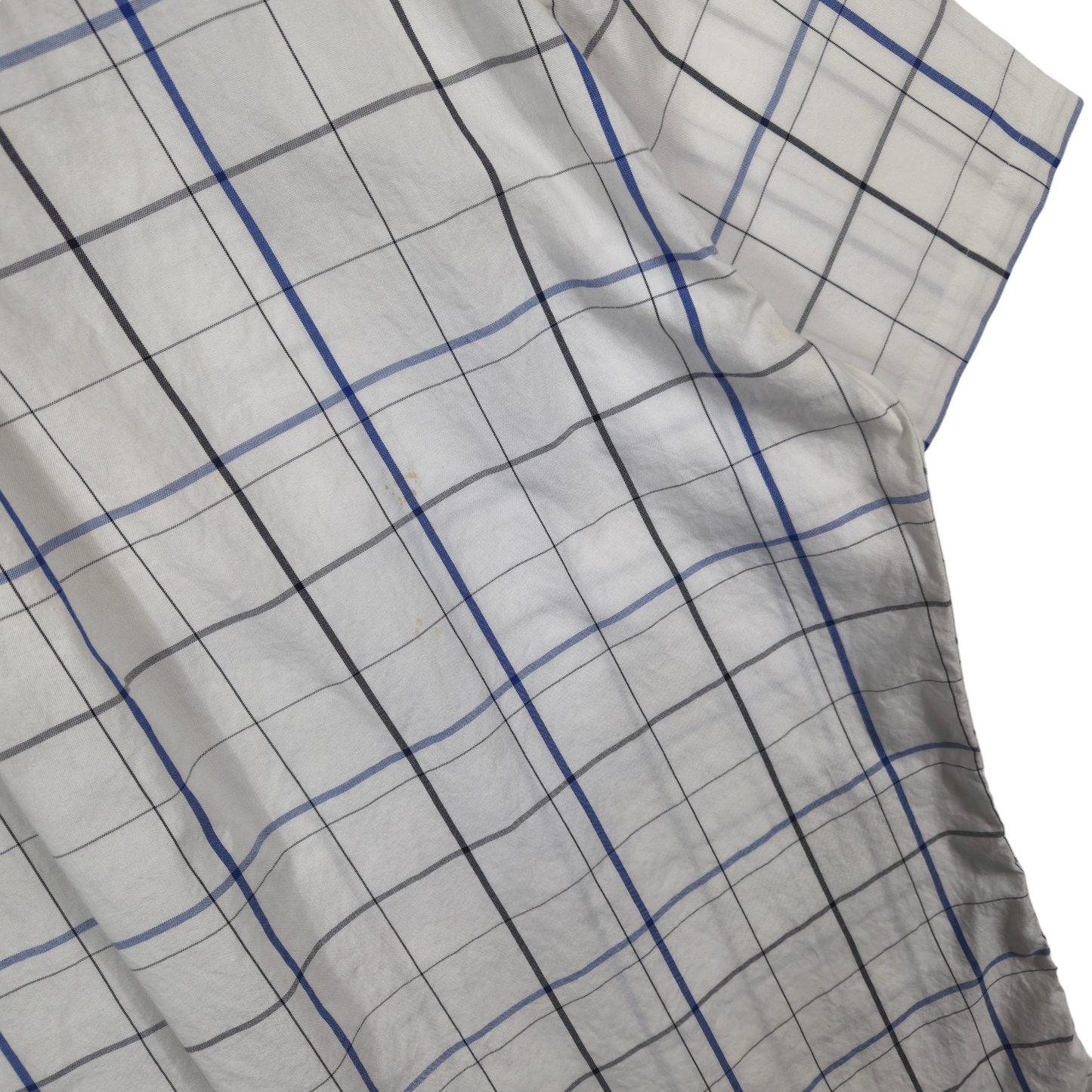 Tommy Hilfiger White Checkered Short Sleeve Button Shirt Size XL