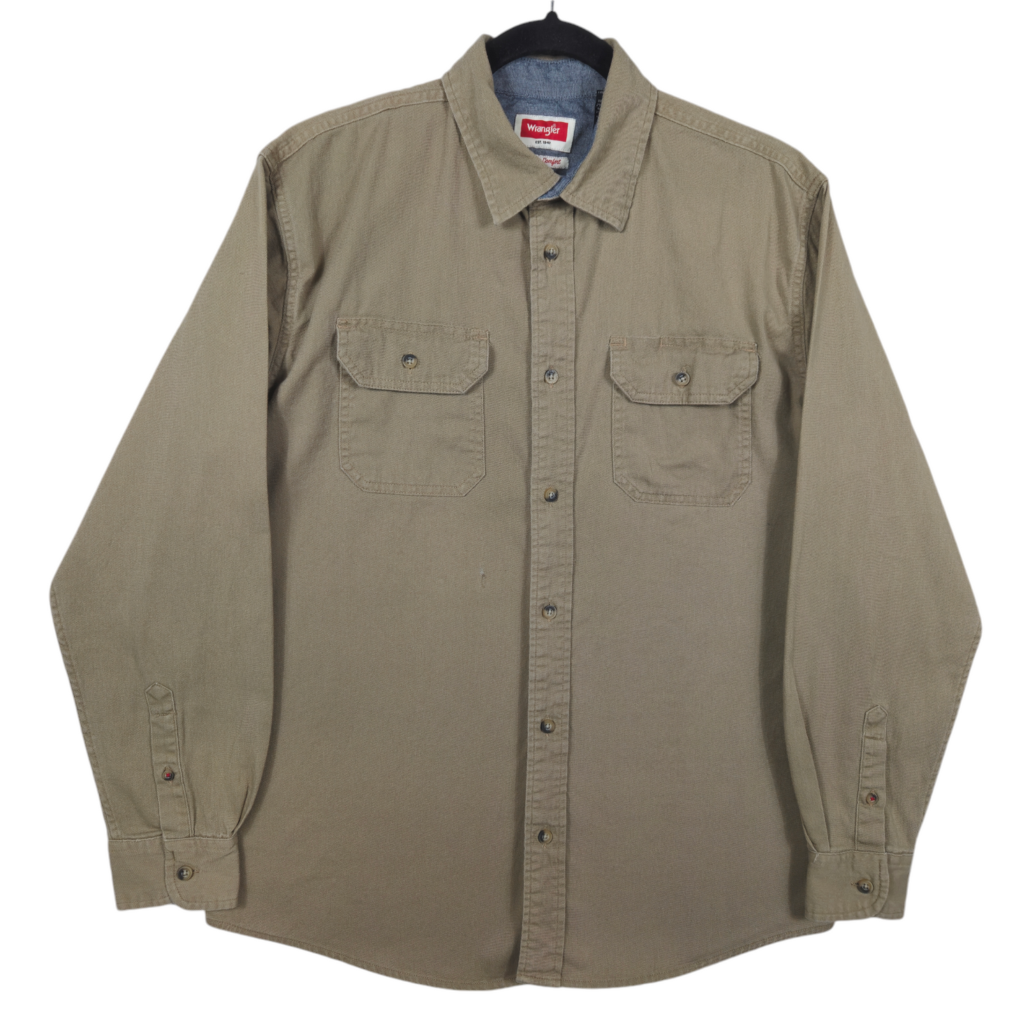 Vintage Wrangler 2000's Brown Light Denim Button Shirt Size M