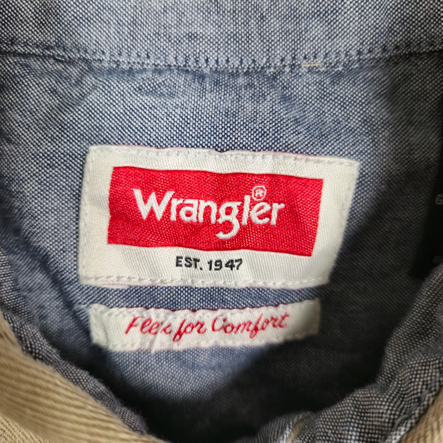 Vintage Wrangler 2000's Brown Light Denim Button Shirt Size M