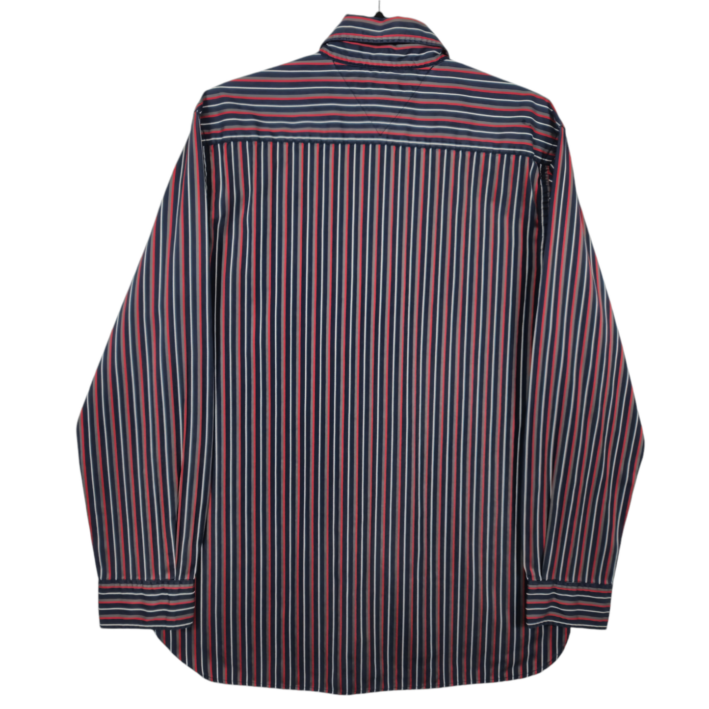 Tommy Hilfiger Blue Red & Grey Striped Dress Shirt Size L