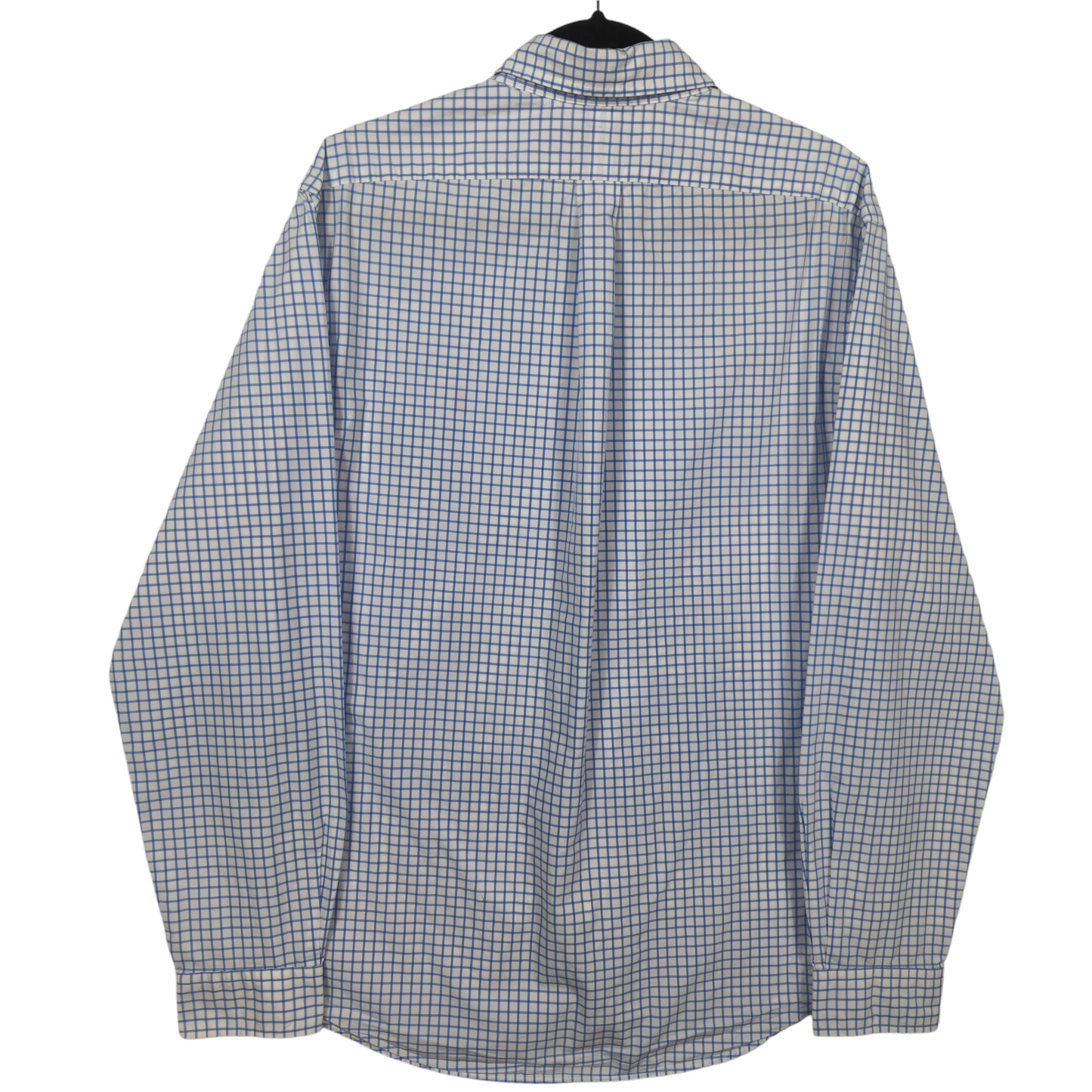 Polo Ralph Lauren White & Blue Checkered Slim Fit Dress Shirt Size XL