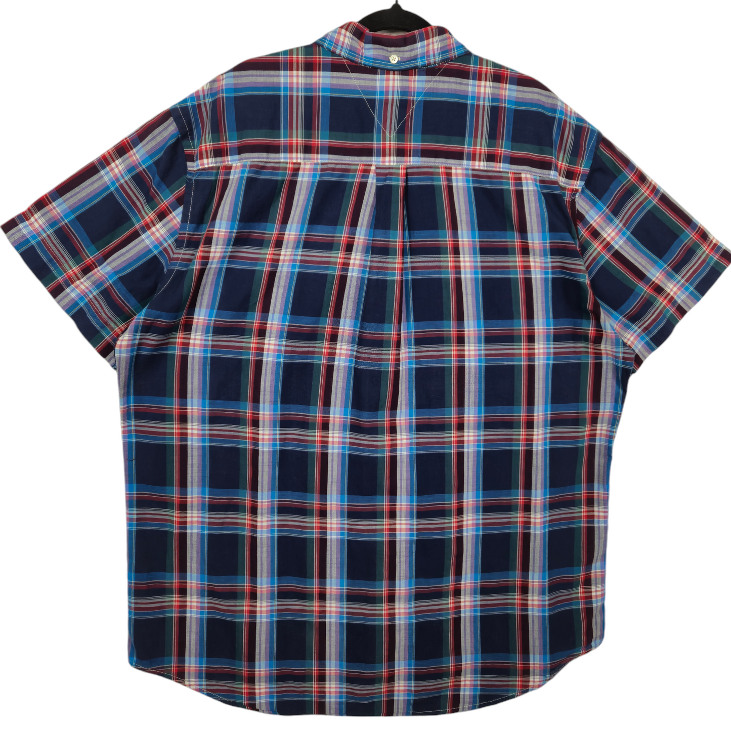 Tommy Hilfiger Colourful Checkered Short Sleeve Button Shirt Size XL