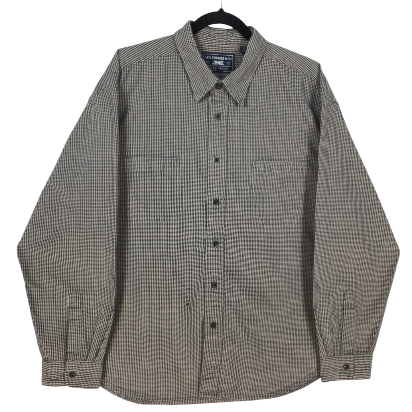 Vintage Levis 90's Brown Checkered Long Sleeve Button Shirt Size XL
