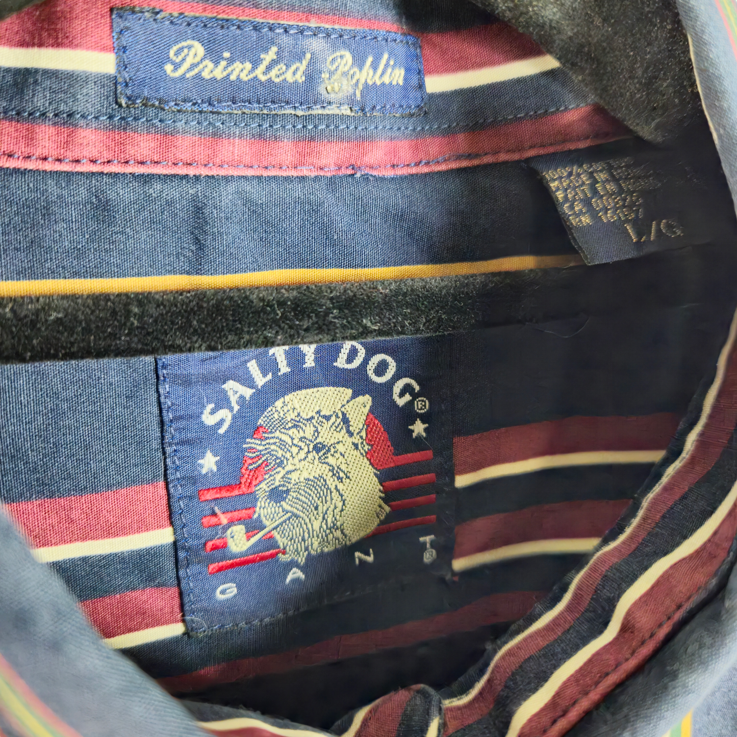 Vintage GANT Salty Dog 90's Colourful Striped Long Sleeve Button Shirt Size L
