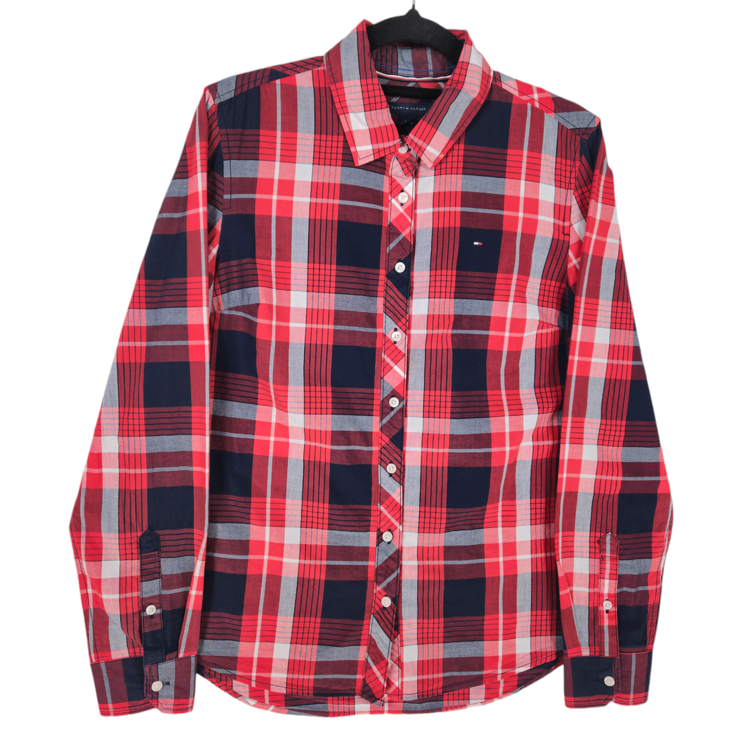 Tommy Hilfiger Red Blue & White Button Blouse Size S