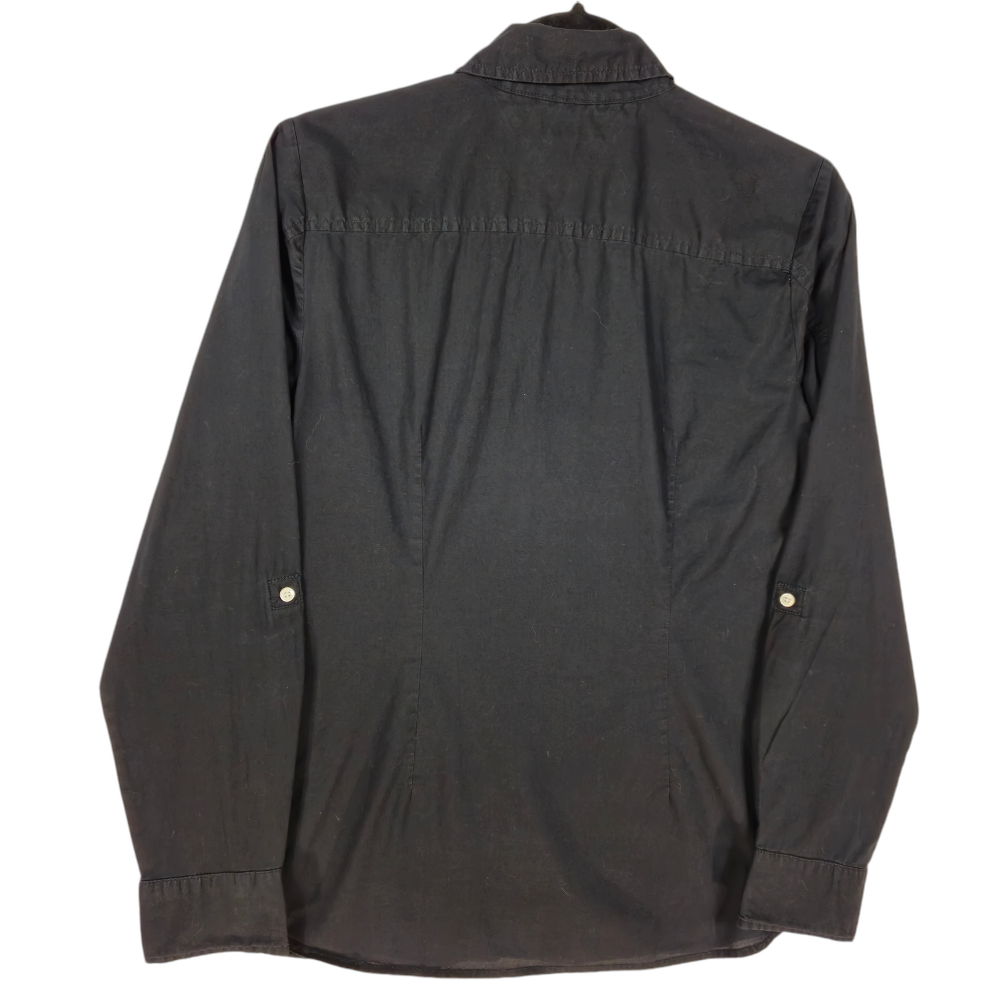 Tommy Hilfiger Womens Black Button Blouse Size M