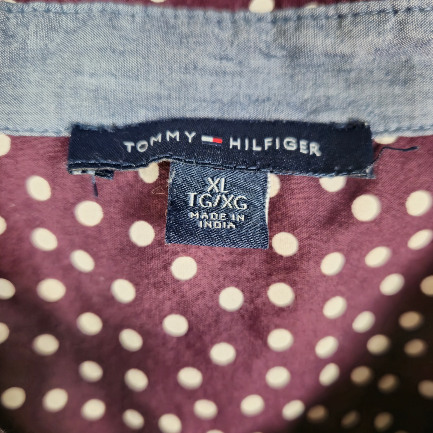 Tommy Hilfiger Womens Dark Brown Button Blouse Size XL
