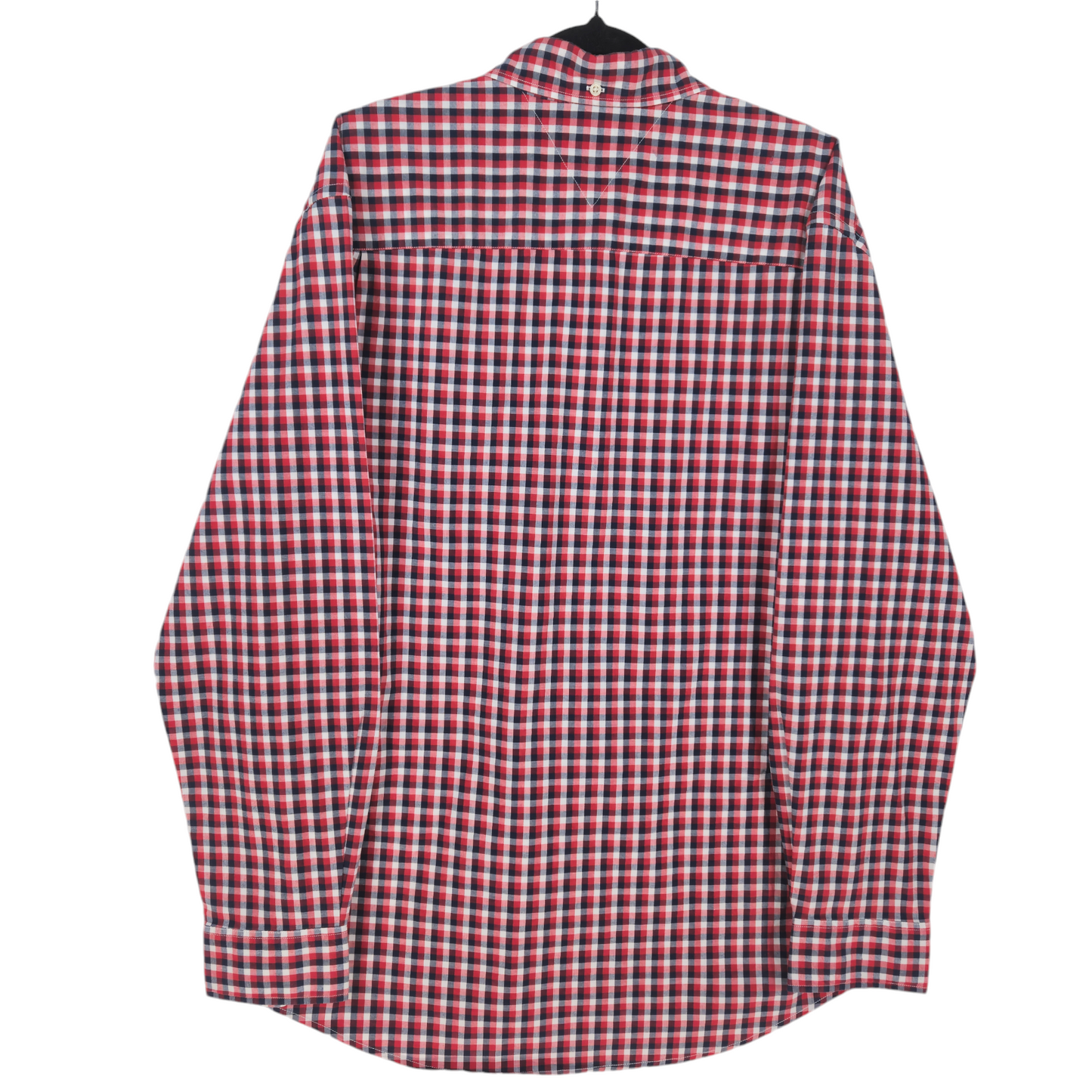 Tommy Hilfiger Blue White & Red Checkered Stretch Dress Shirt Size XL