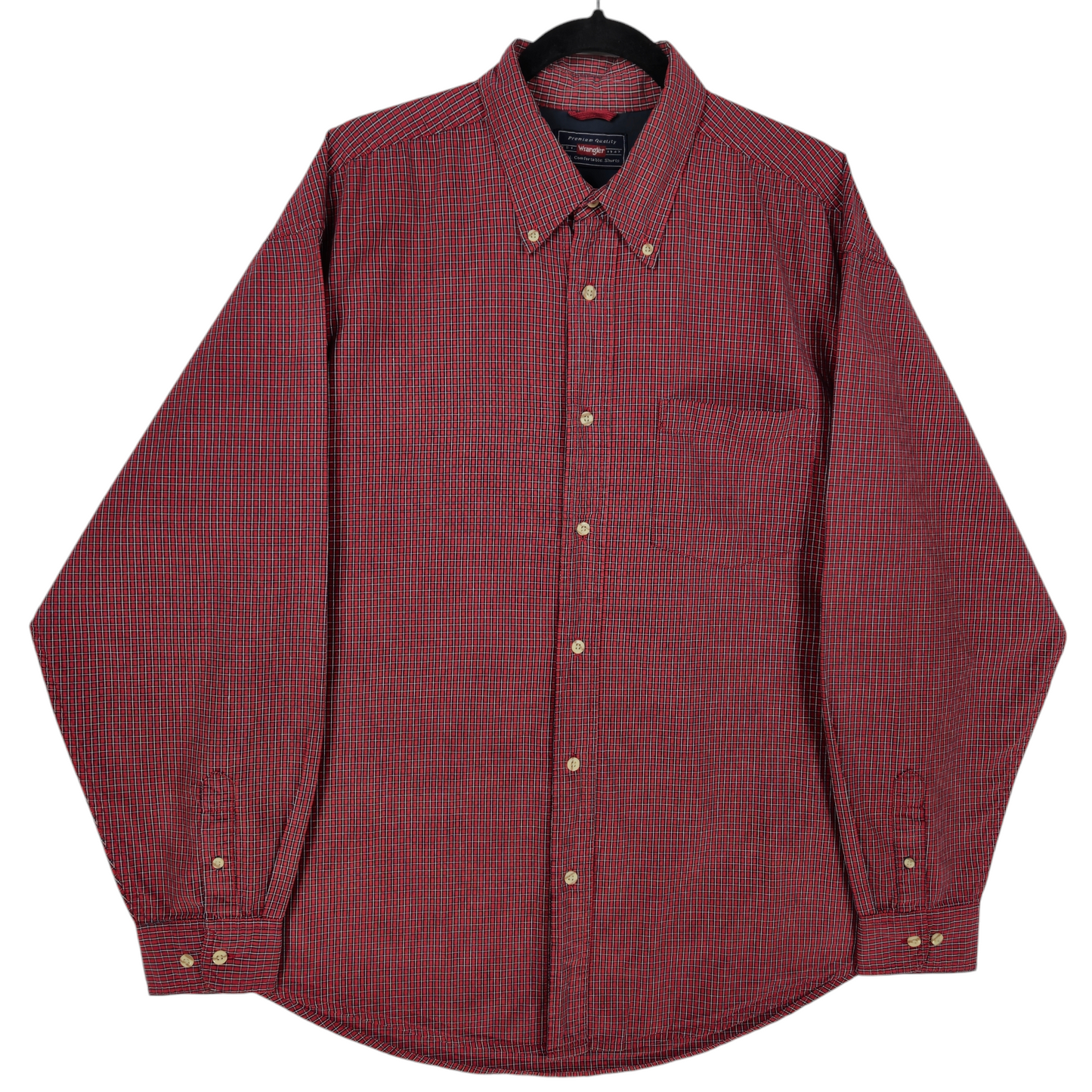 Vintage Wrangler 2000's Red Checkered Long Sleeve Button Shirt Size L