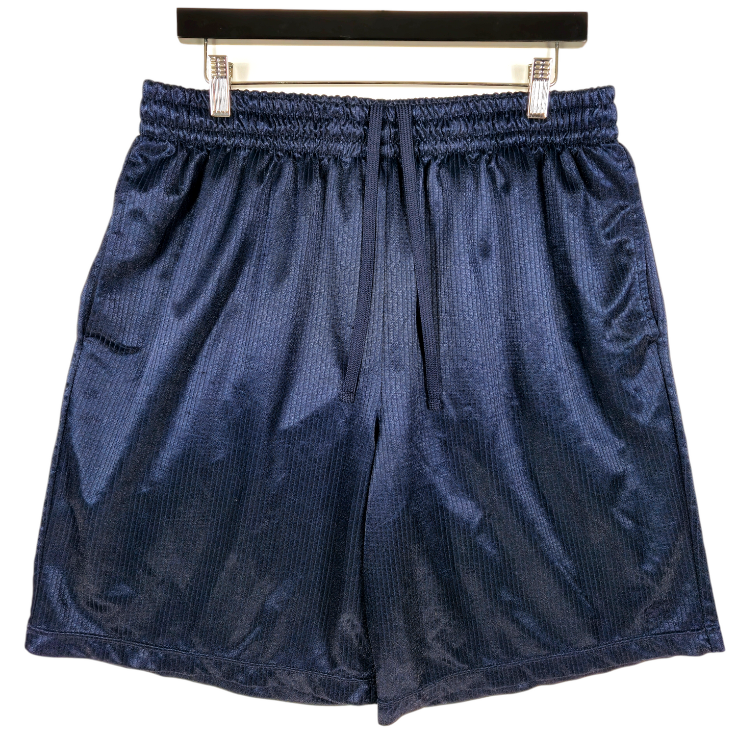 Starter Dark Blue Shiny Striped Sport Shorts Size L