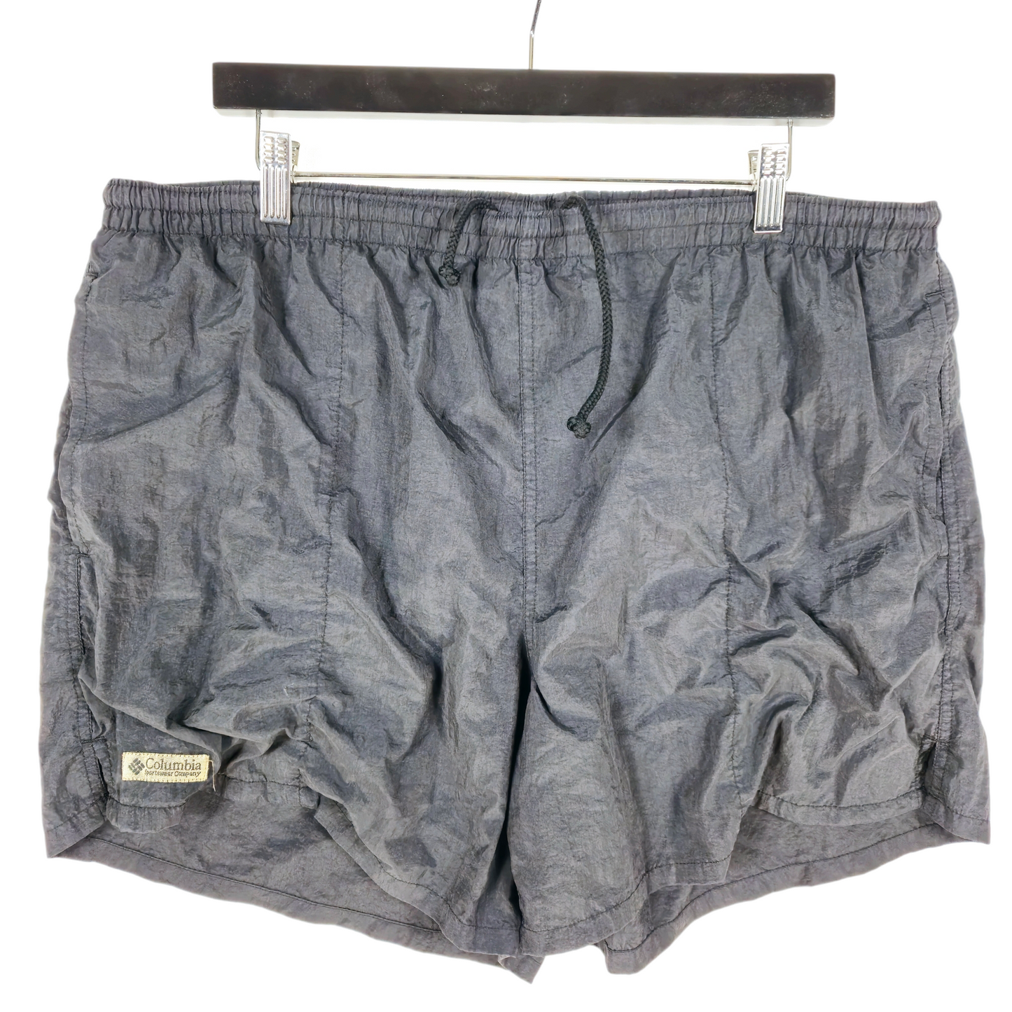 Vintage Columbia 90's Black Nylon Sport Shorts Size XL