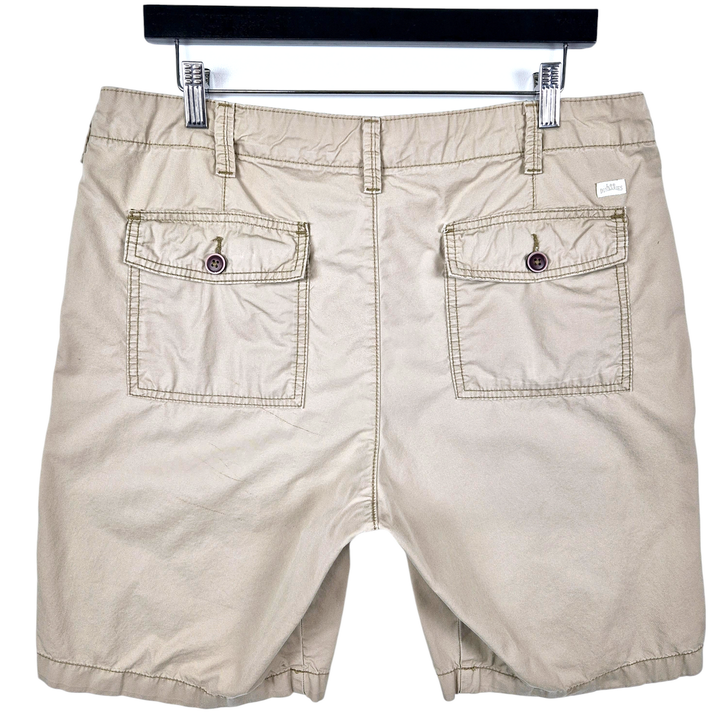 Lee Dungarees Cream Brown Chino Shorts W34