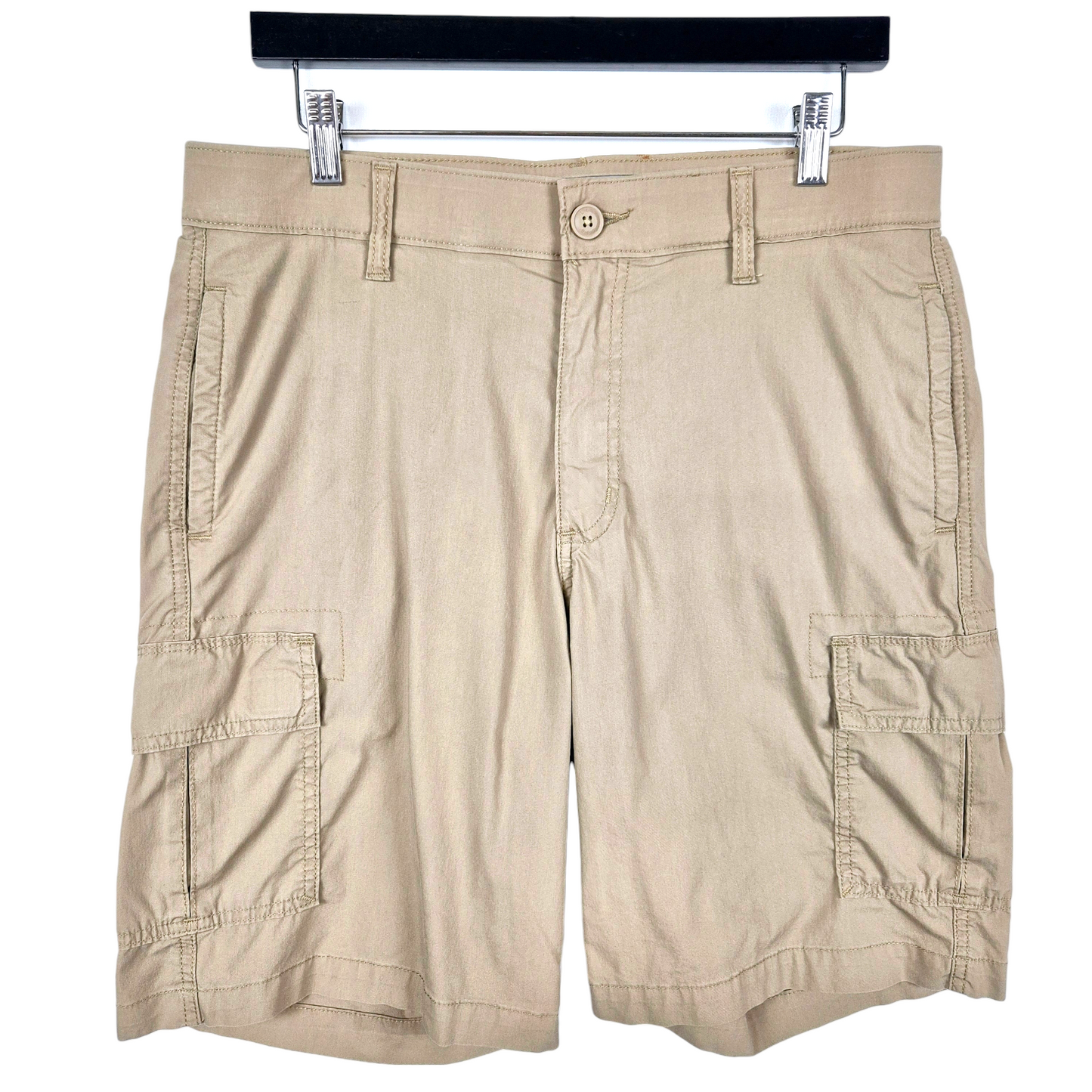 Lee Brown Stretch Synthetic Cargo Shorts W33
