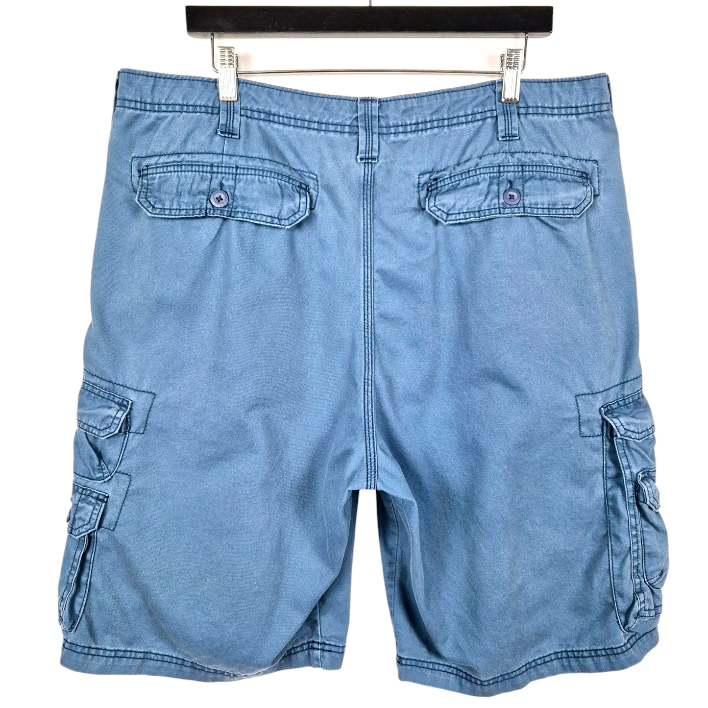 Vintage Lee Dungarees Steel Blue Cargo Shorts W38