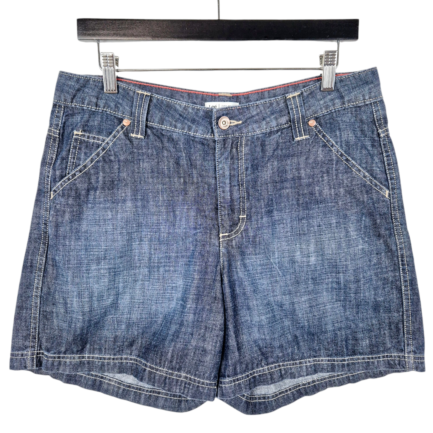 Lee Womens Dark Blue Denim Shorts W32