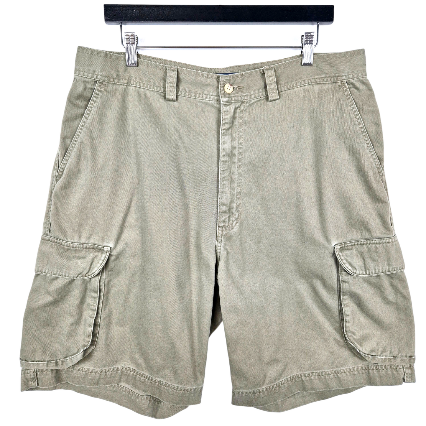 Vintage Polo Ralph Lauren 90's Khaki Green Cargo Shorts W36