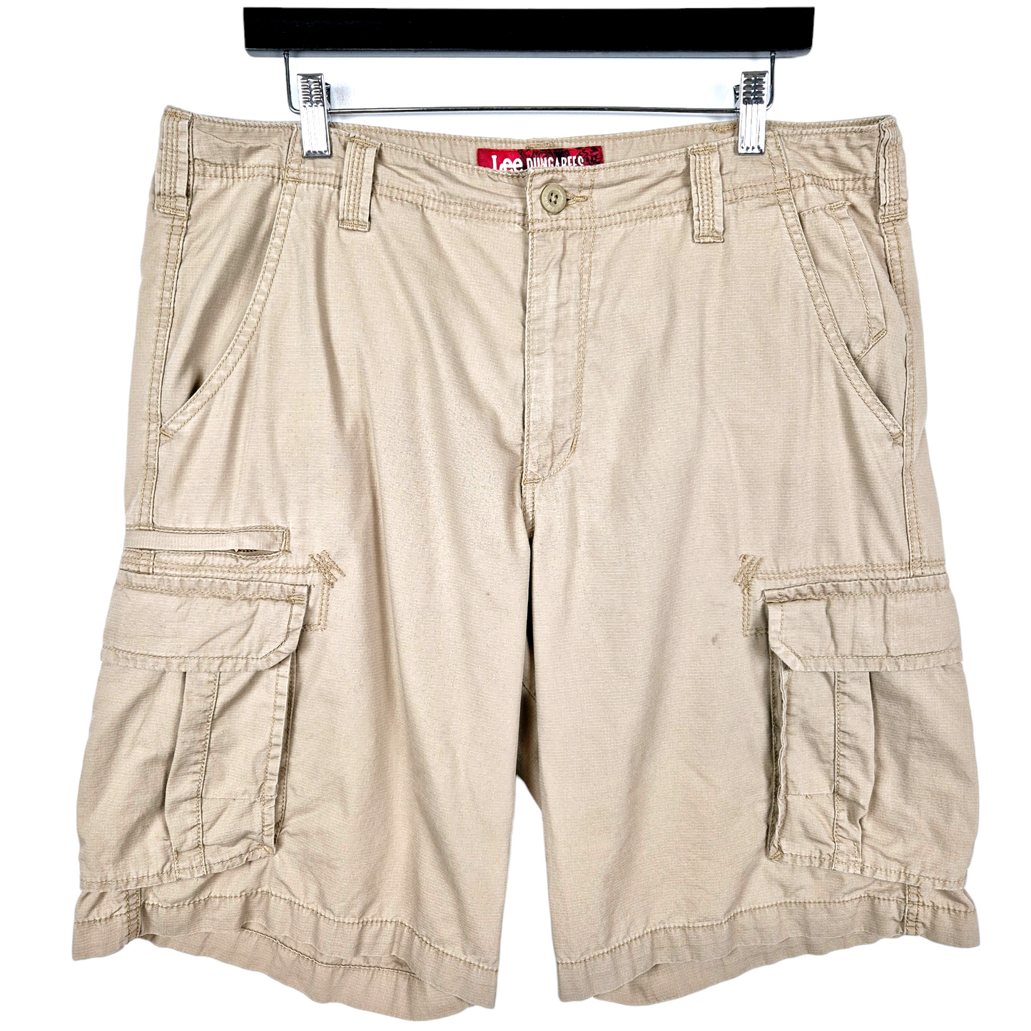 Lee Dungarees Light Brown Canvas Cargo Shorts W35