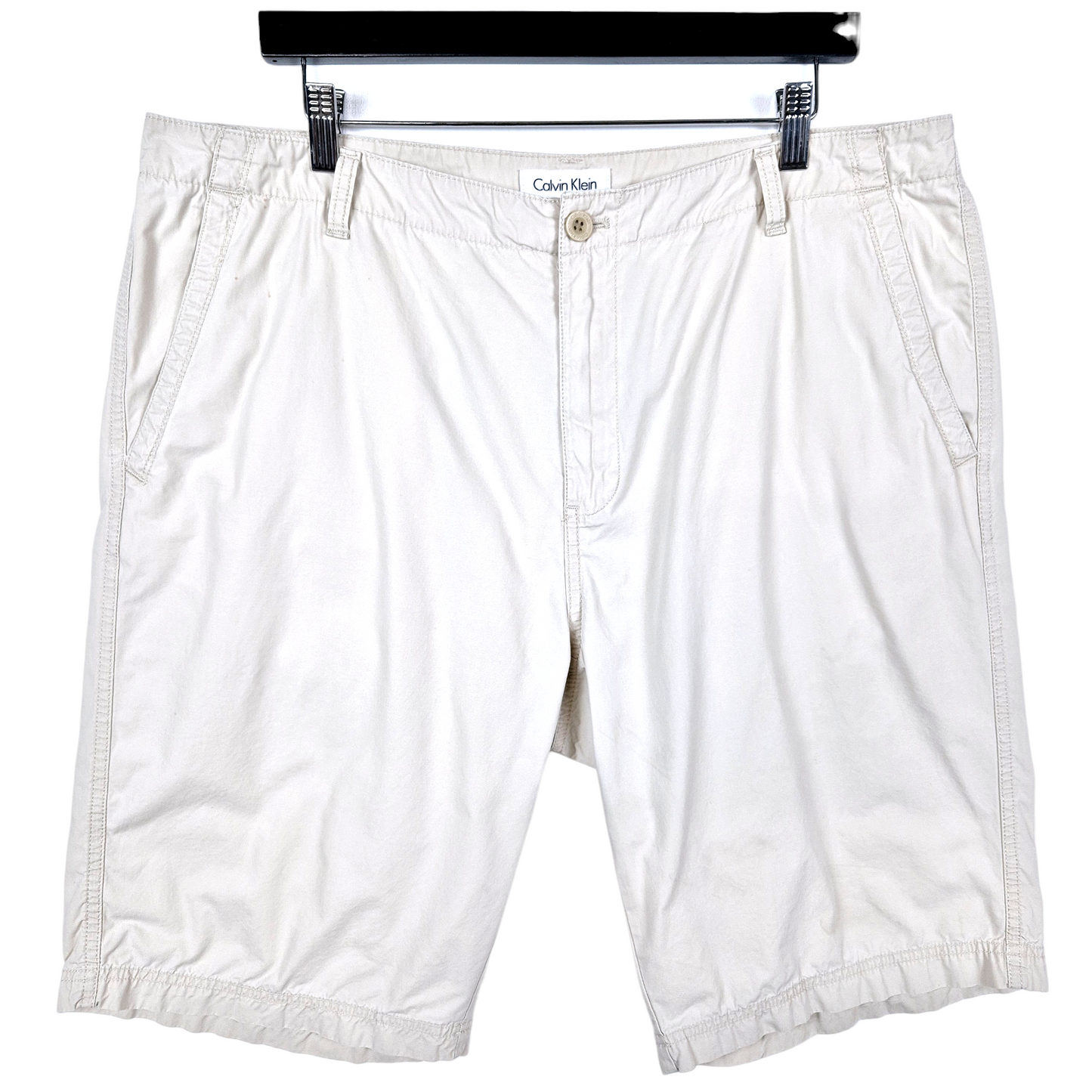 Calvin Klein Cream White Chino Shorts W38
