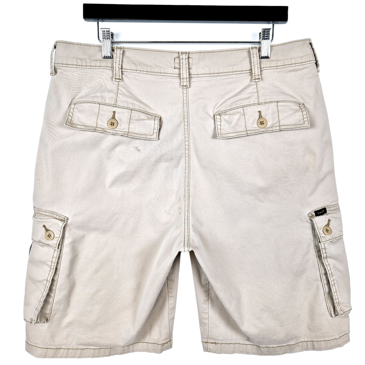 Lee Light Brown Stretch Cargo Shorts W36
