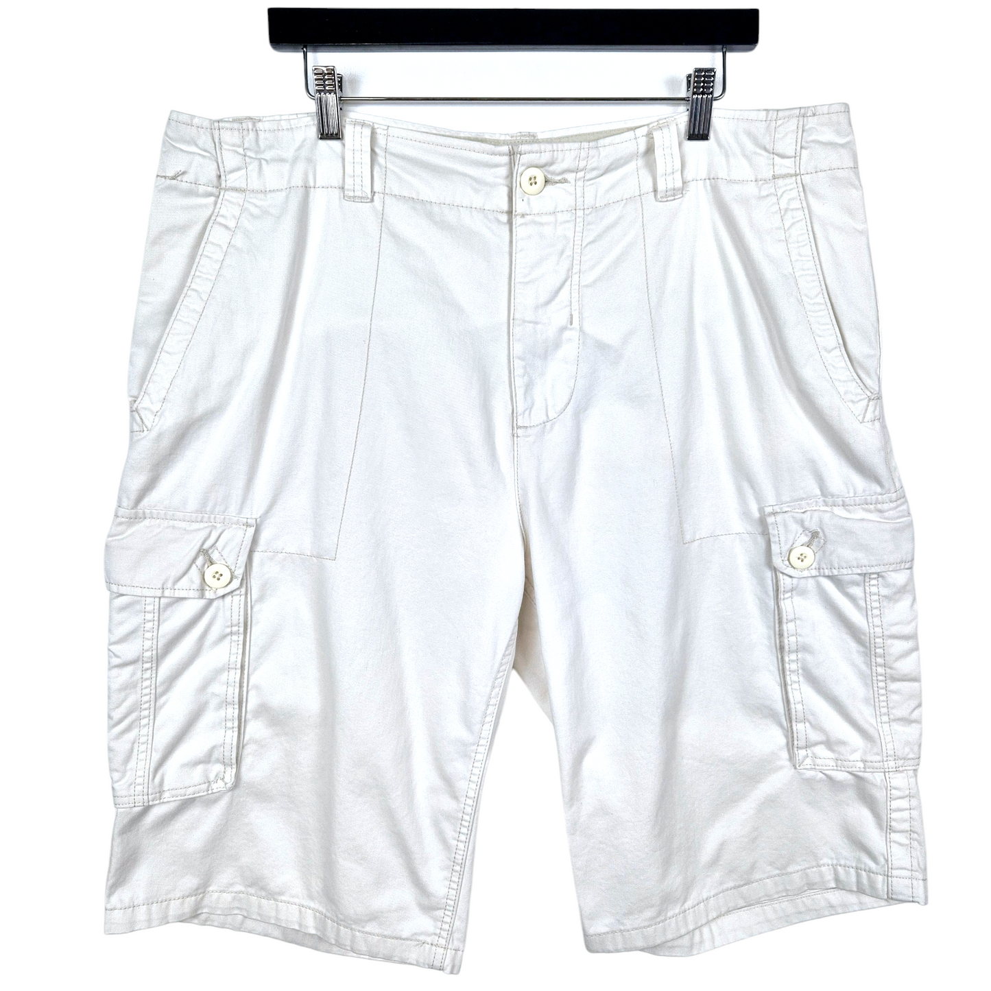 Vintage Ocean Pacific Cream White Cargo Shorts W38