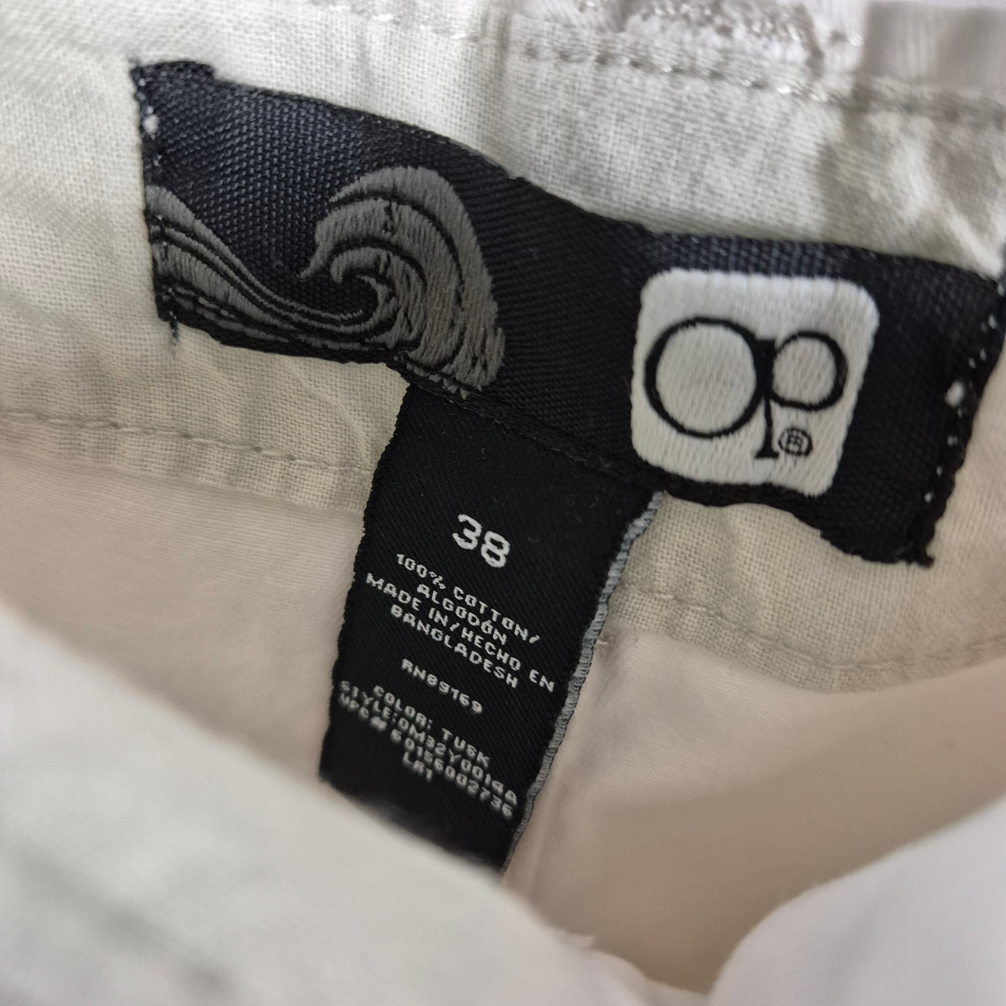Vintage Ocean Pacific Cream White Cargo Shorts W38