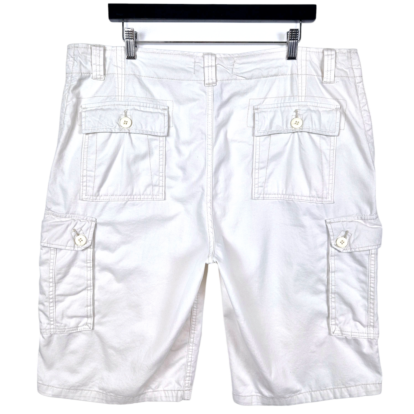 Vintage Ocean Pacific Cream White Cargo Shorts W38