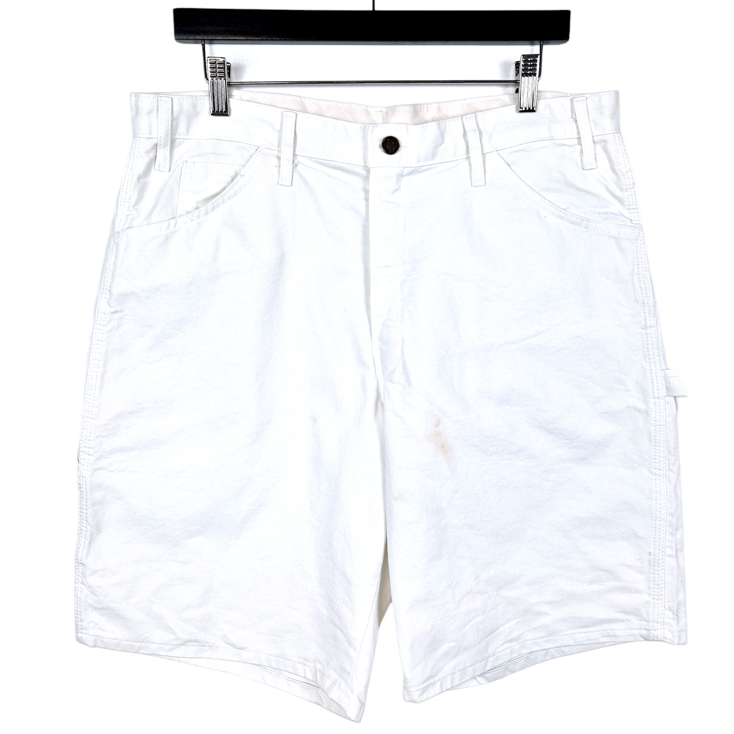 Vintage Dickies White Sherwin Williams Rigid Carpenter Denim Shorts W36