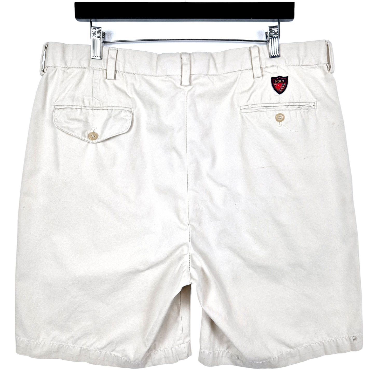 Vintage Polo Ralph Lauren Golf 90's Cream Brown Chino Shorts W38