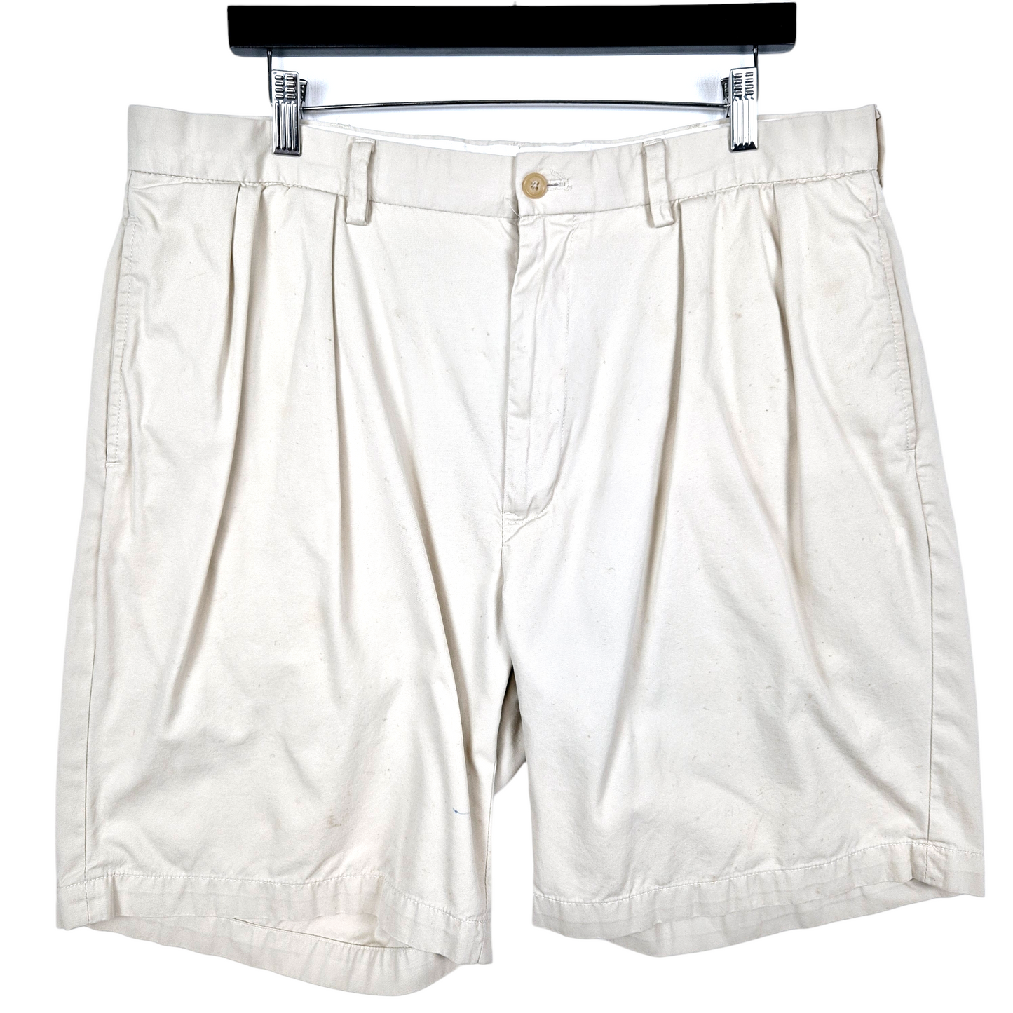 Vintage Polo Ralph Lauren Golf 90's Cream Brown Chino Shorts W38