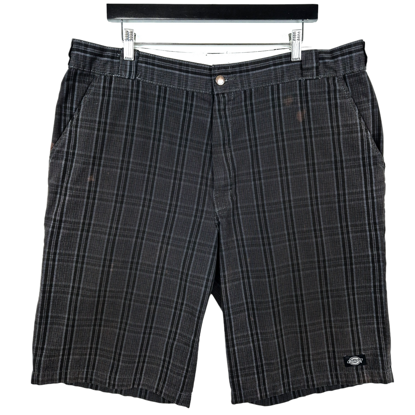 Vintage Dickies Dark Grey Striped Chino Shorts W39