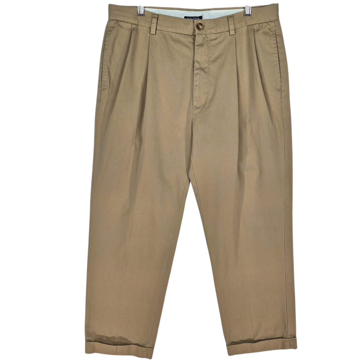 Nautica Brown Chino Pants Classic Fit Rigger Chino Pants W35