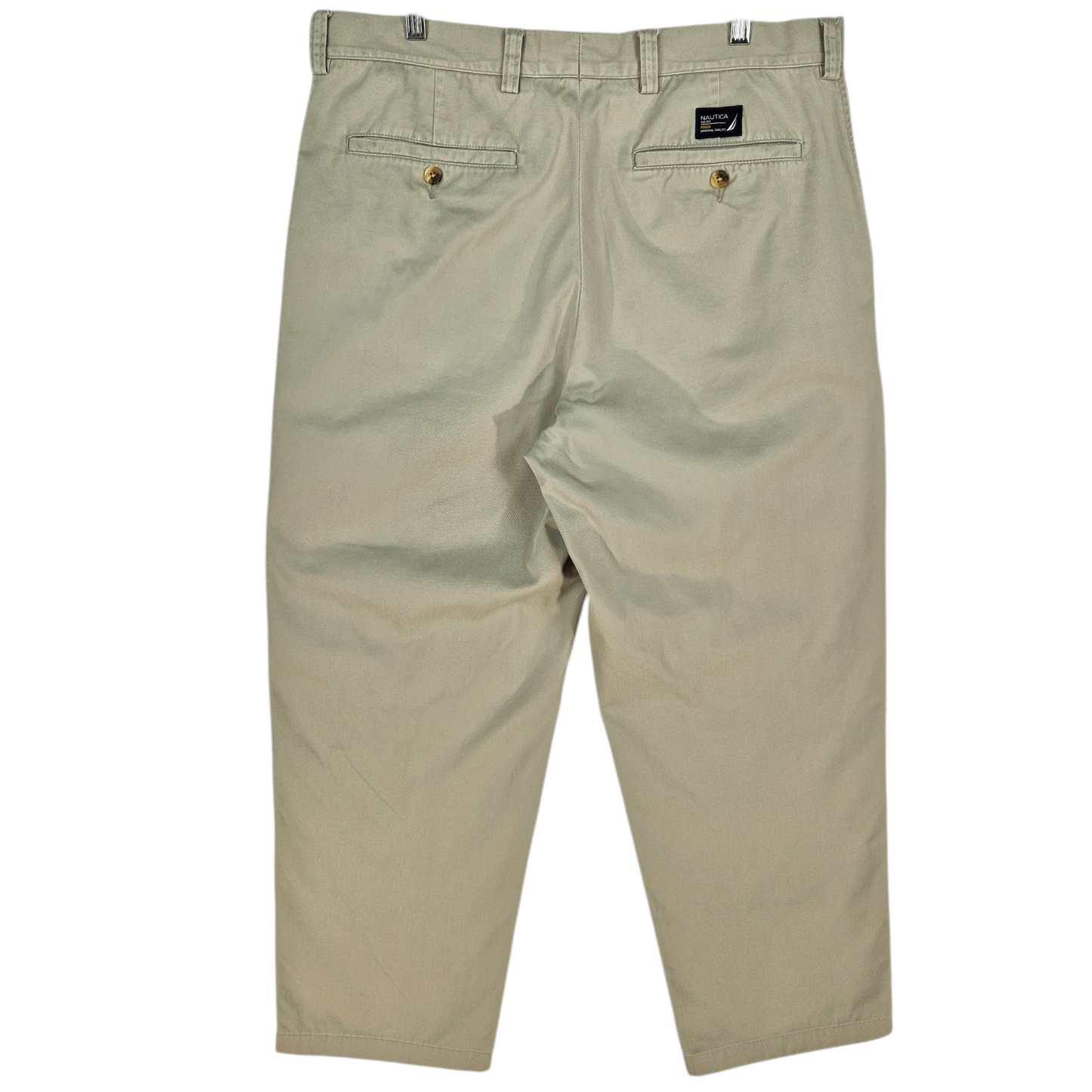 Nautica Light Brown Classic Fit Cropped Chino Pants W36