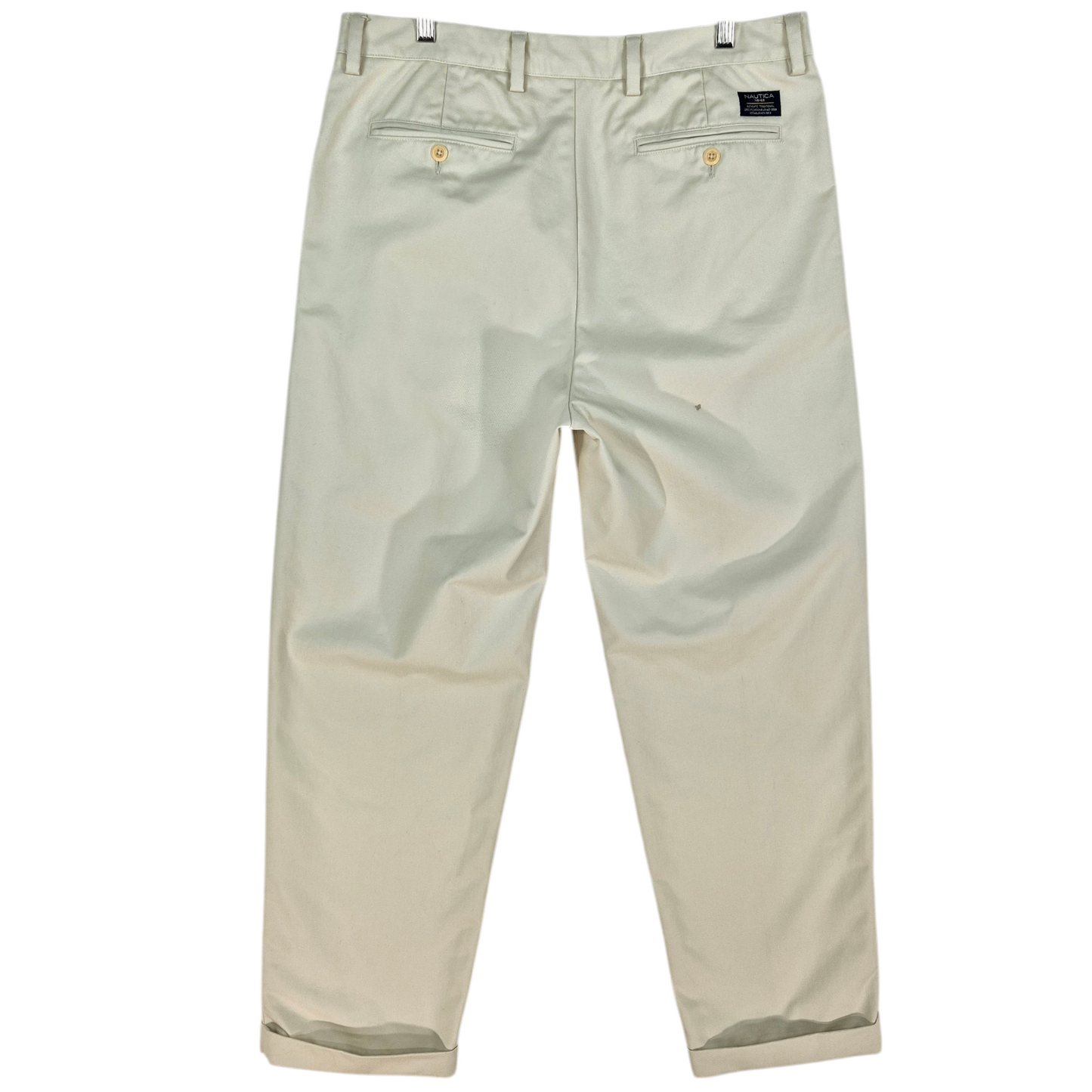 Nautica Cream White Classic Fit Chino Pants W35