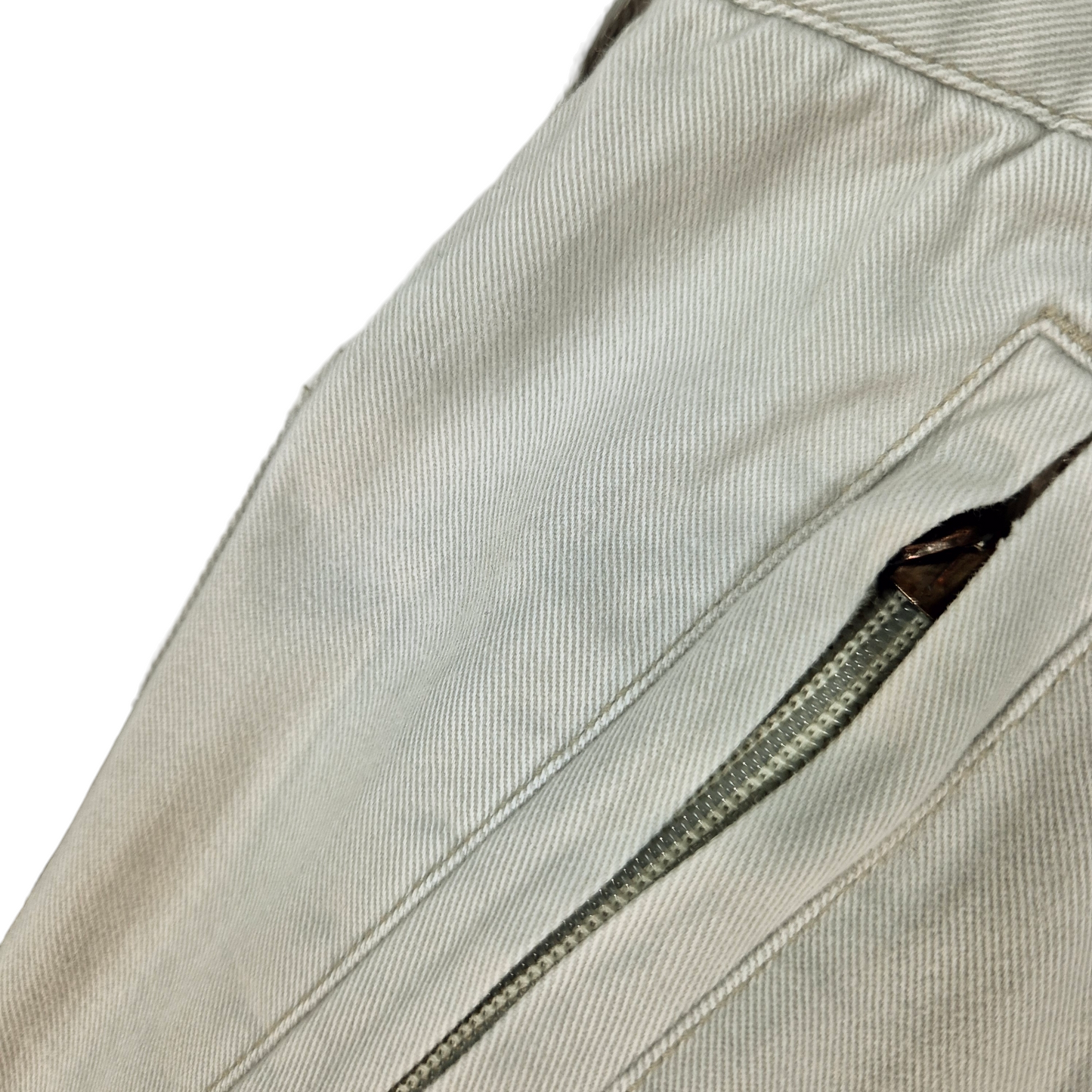 Vintage Bugle Boy 90's Cream White Cargo Pants W36