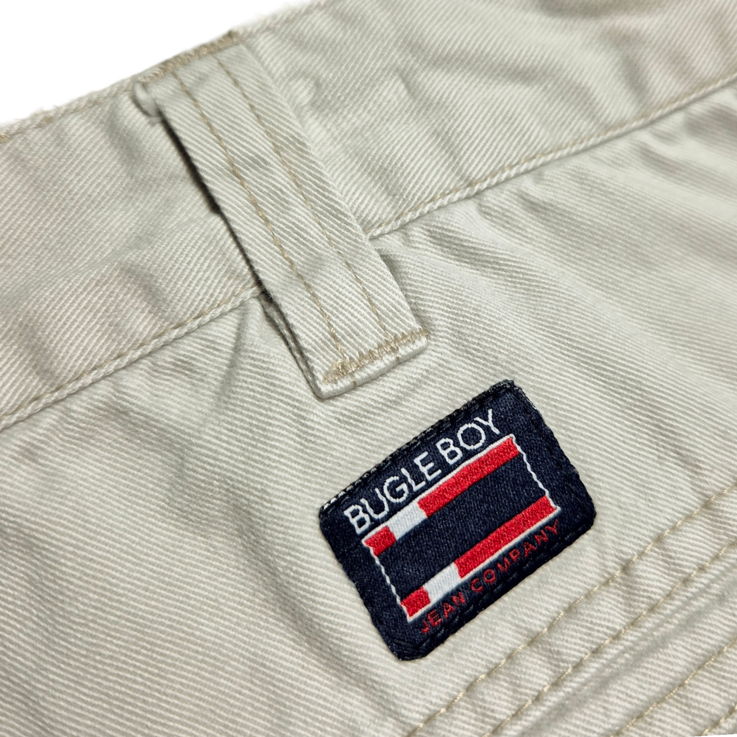 Vintage Bugle Boy 90's Cream White Cargo Pants W36